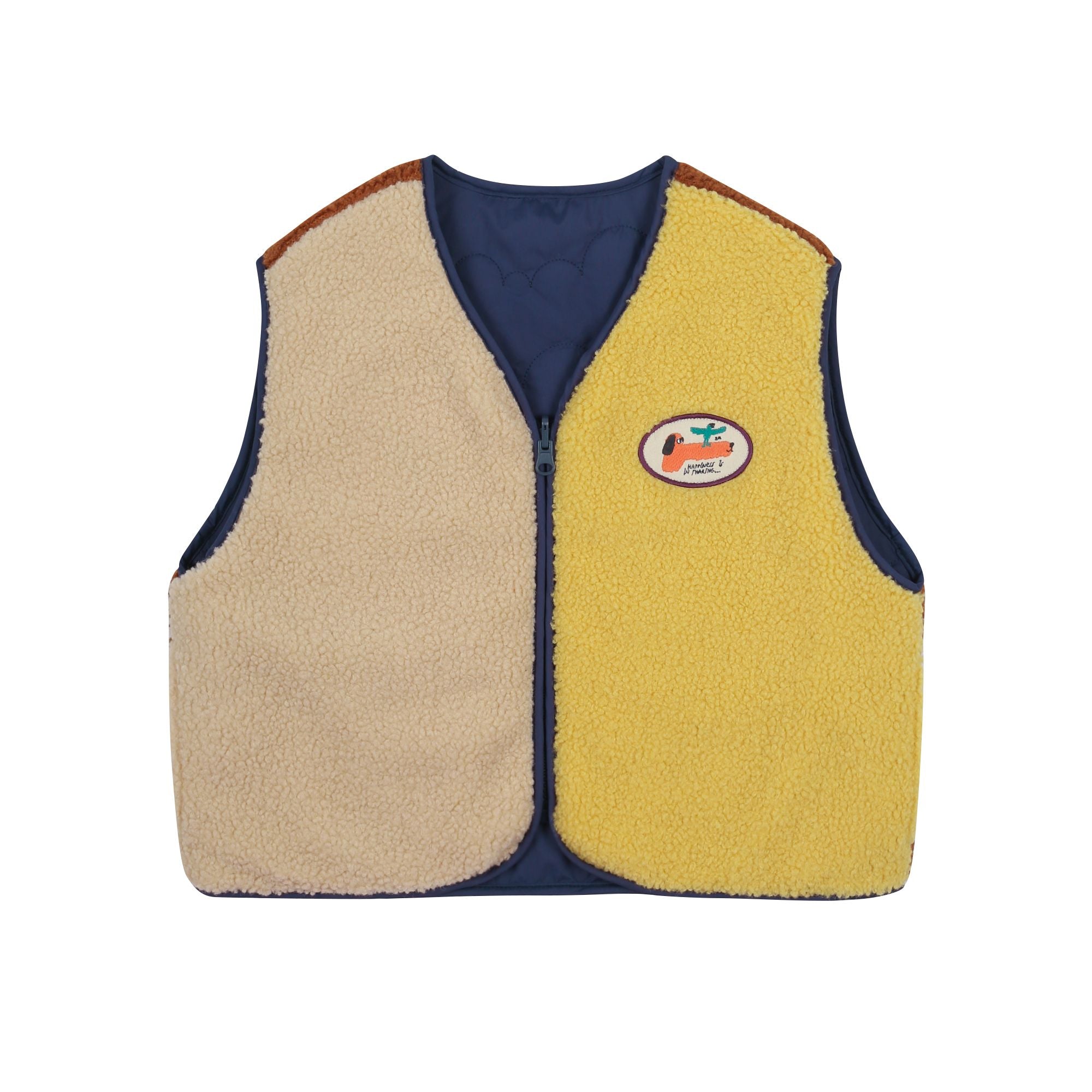 Boys & Girls Navy Reversible Padded Gilet