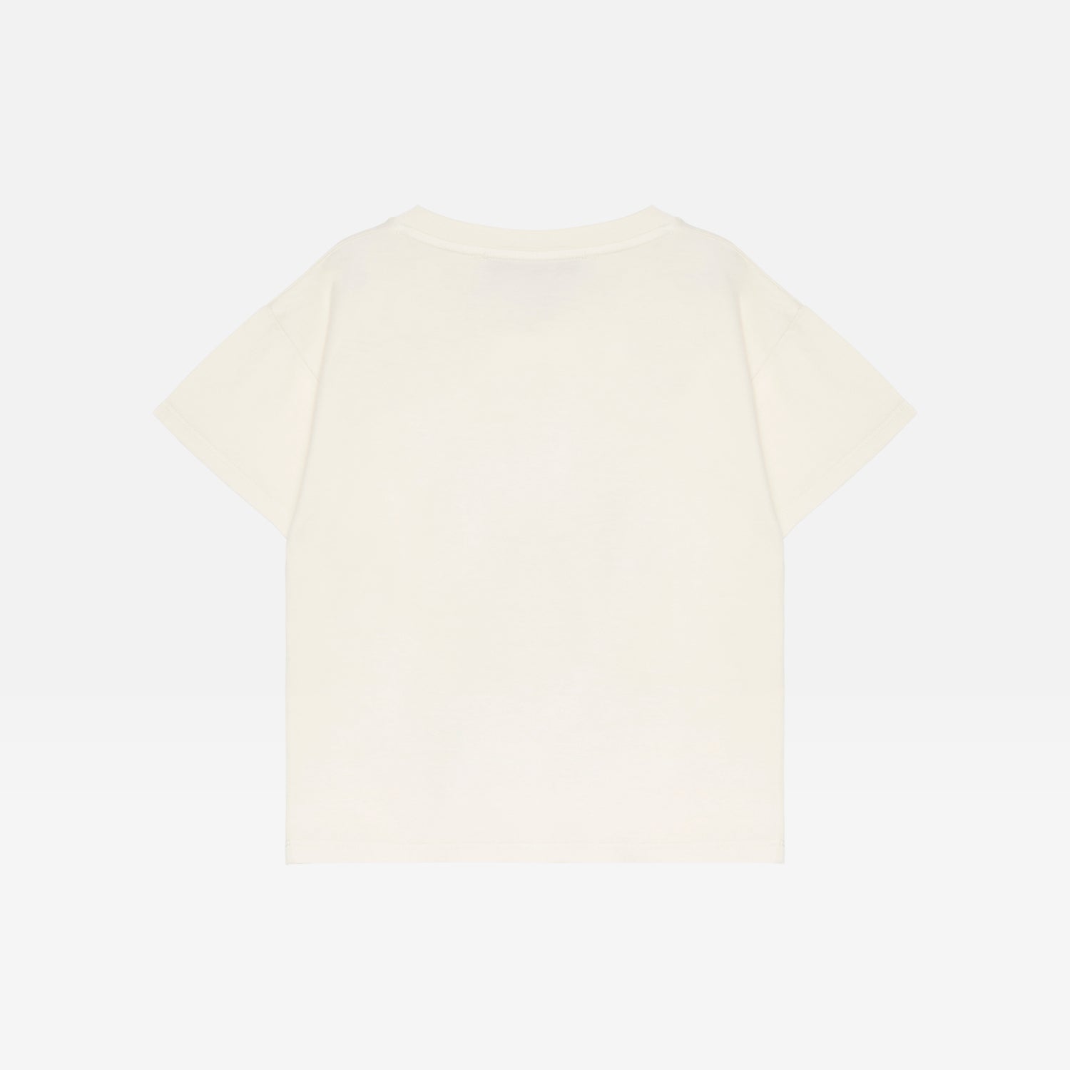 Boys & Girls White Printed Cotton T-Shirt