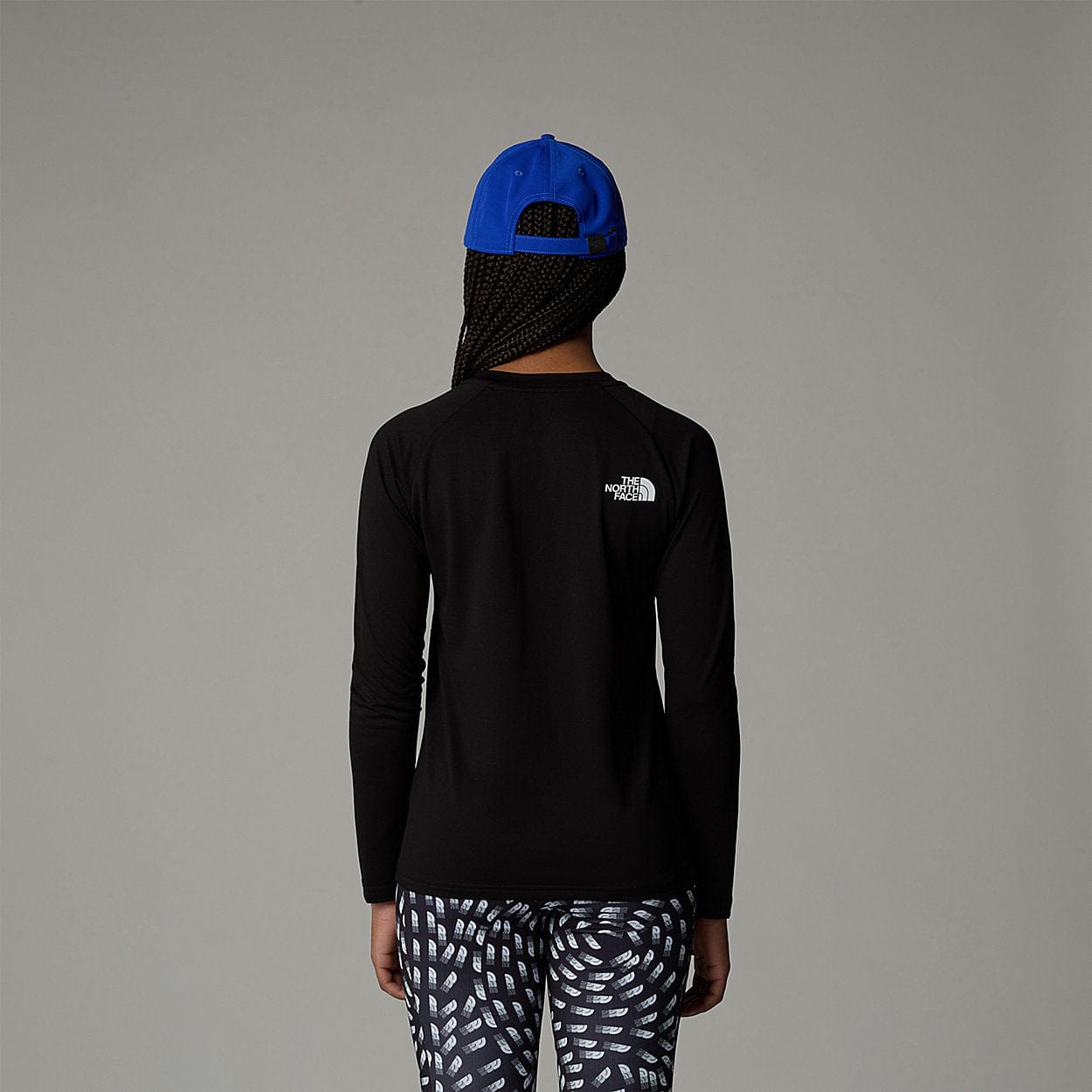 The North Face Kids Never Stop Long Sleeve T-Shirt in Black