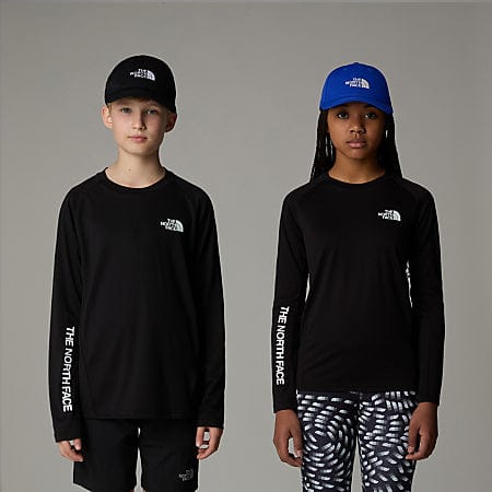 The North Face Kids Never Stop Long Sleeve T-Shirt in Black