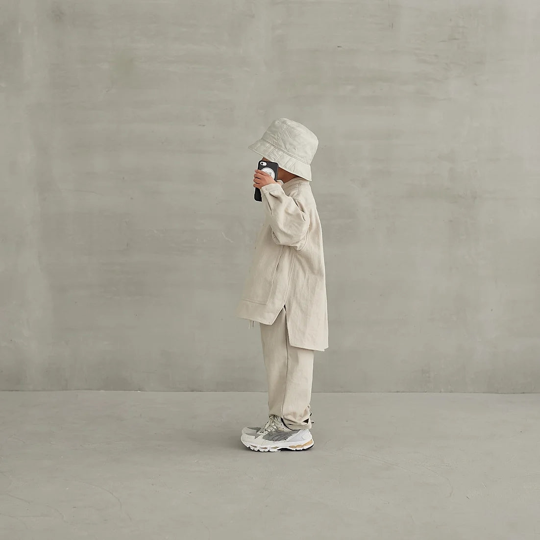 Boys & Girls White Cotton Trousers