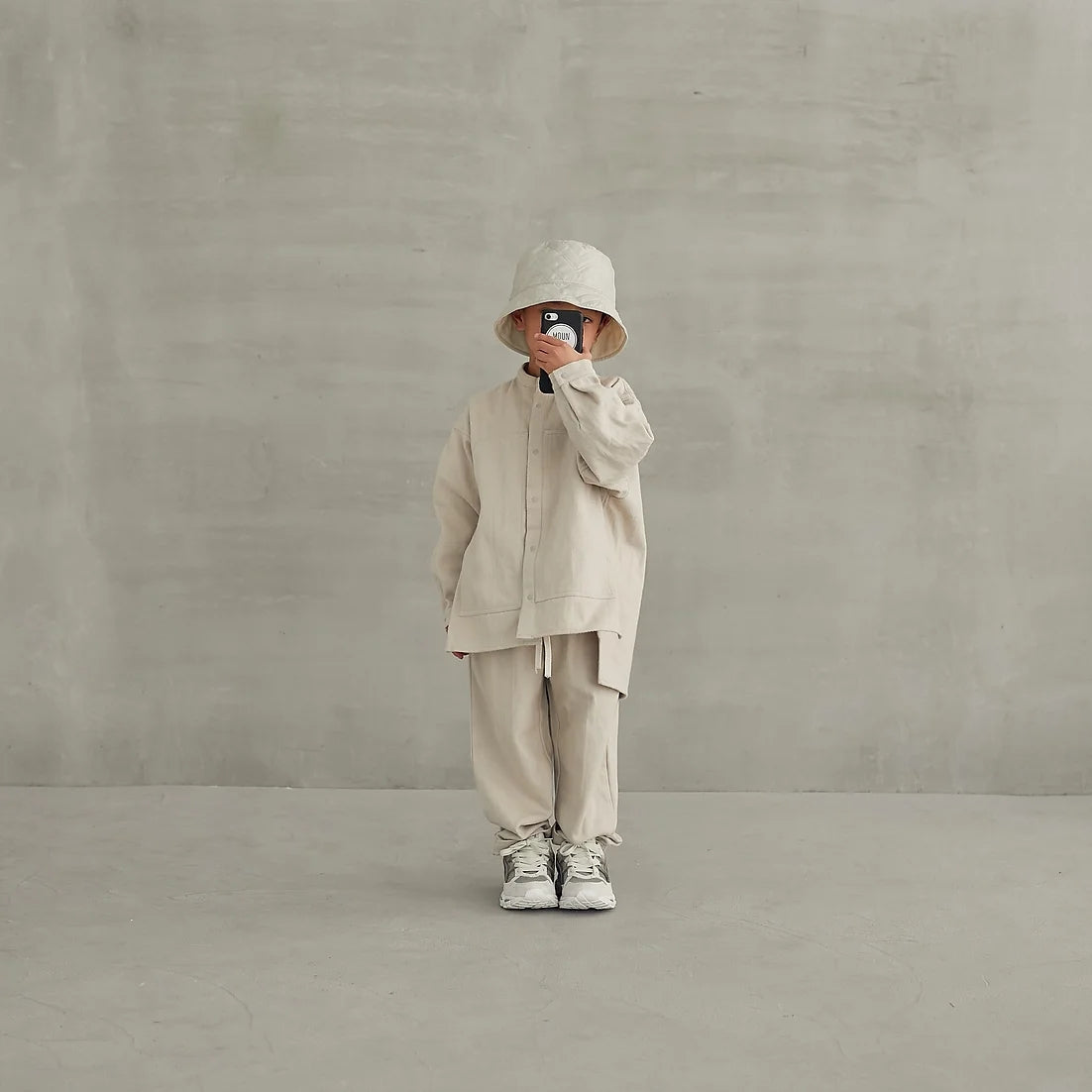 Boys & Girls White Cotton Trousers