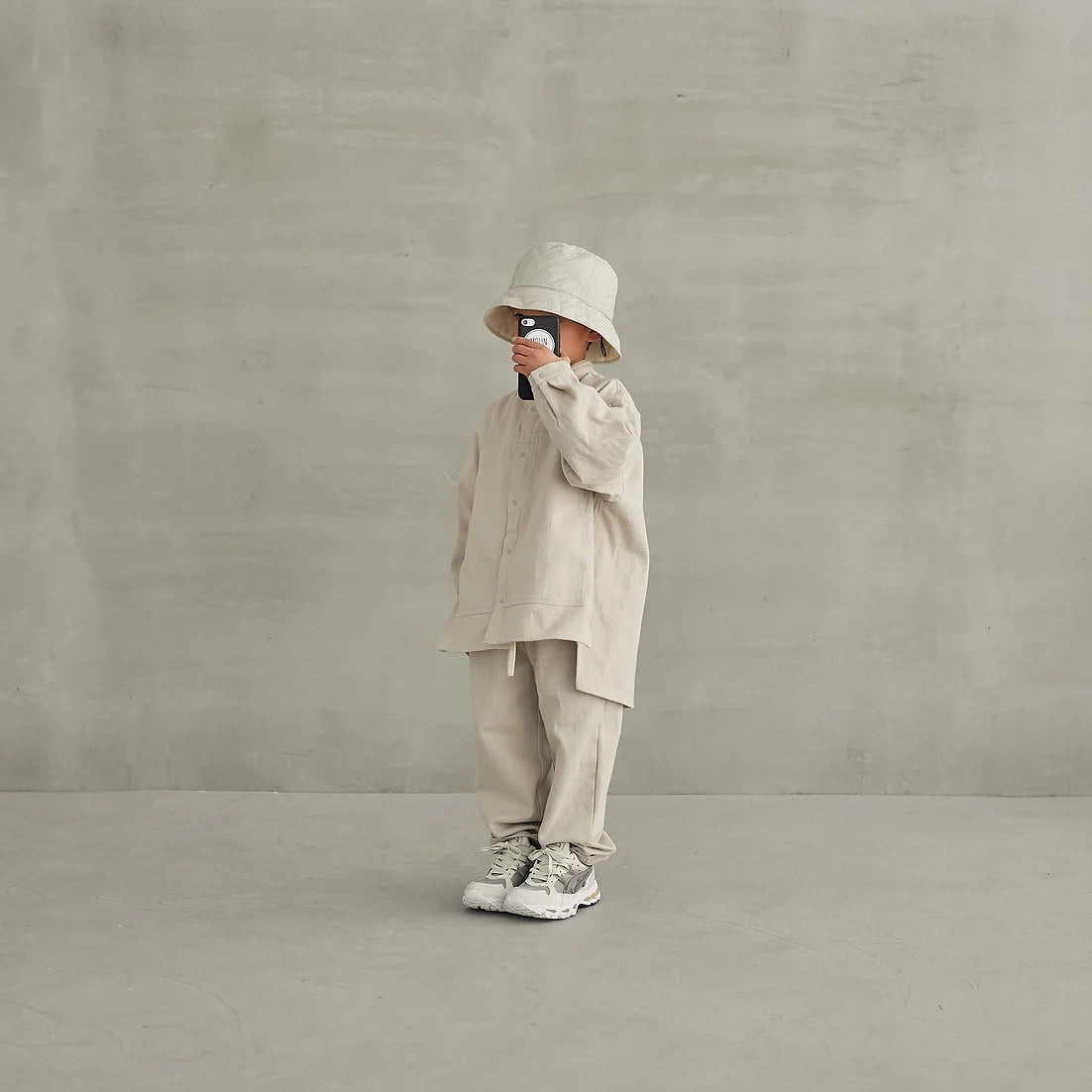 Boys & Girls White Cotton Trousers