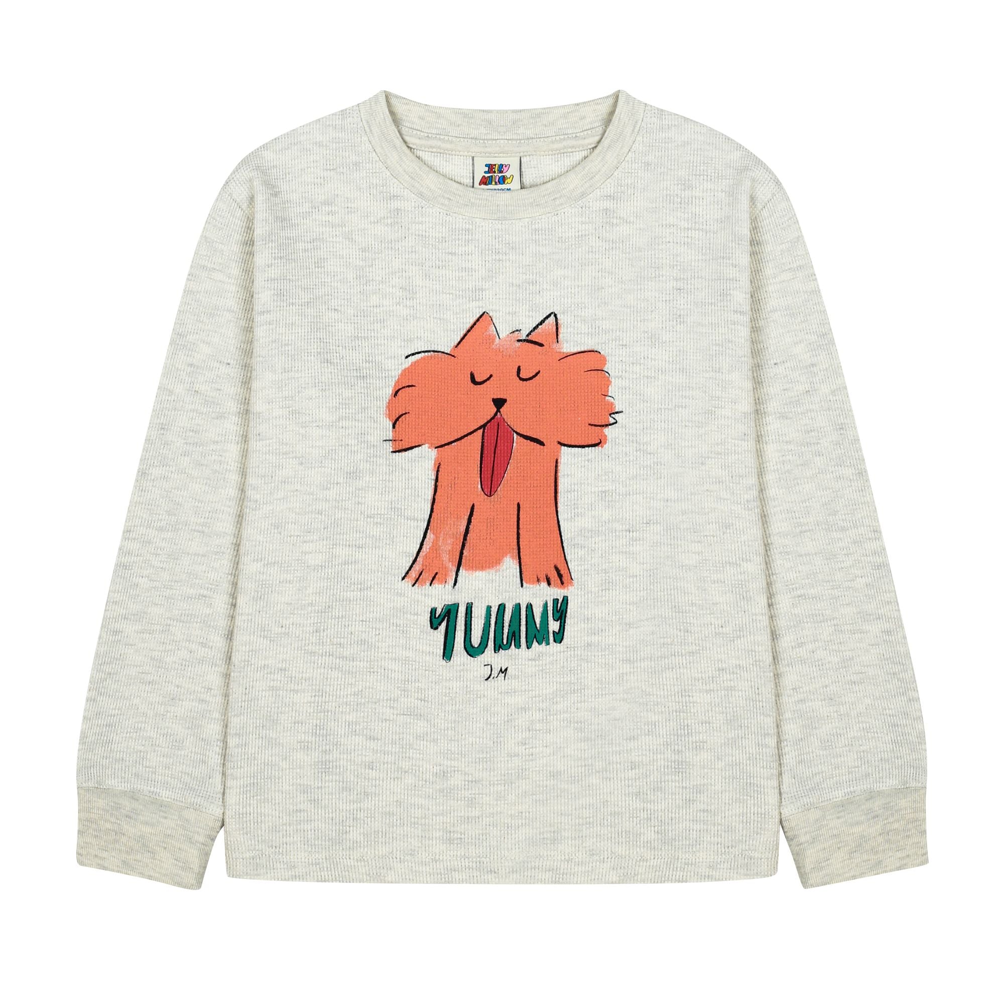Boys & Girls Oatmeal Printed Cotton T-Shirt