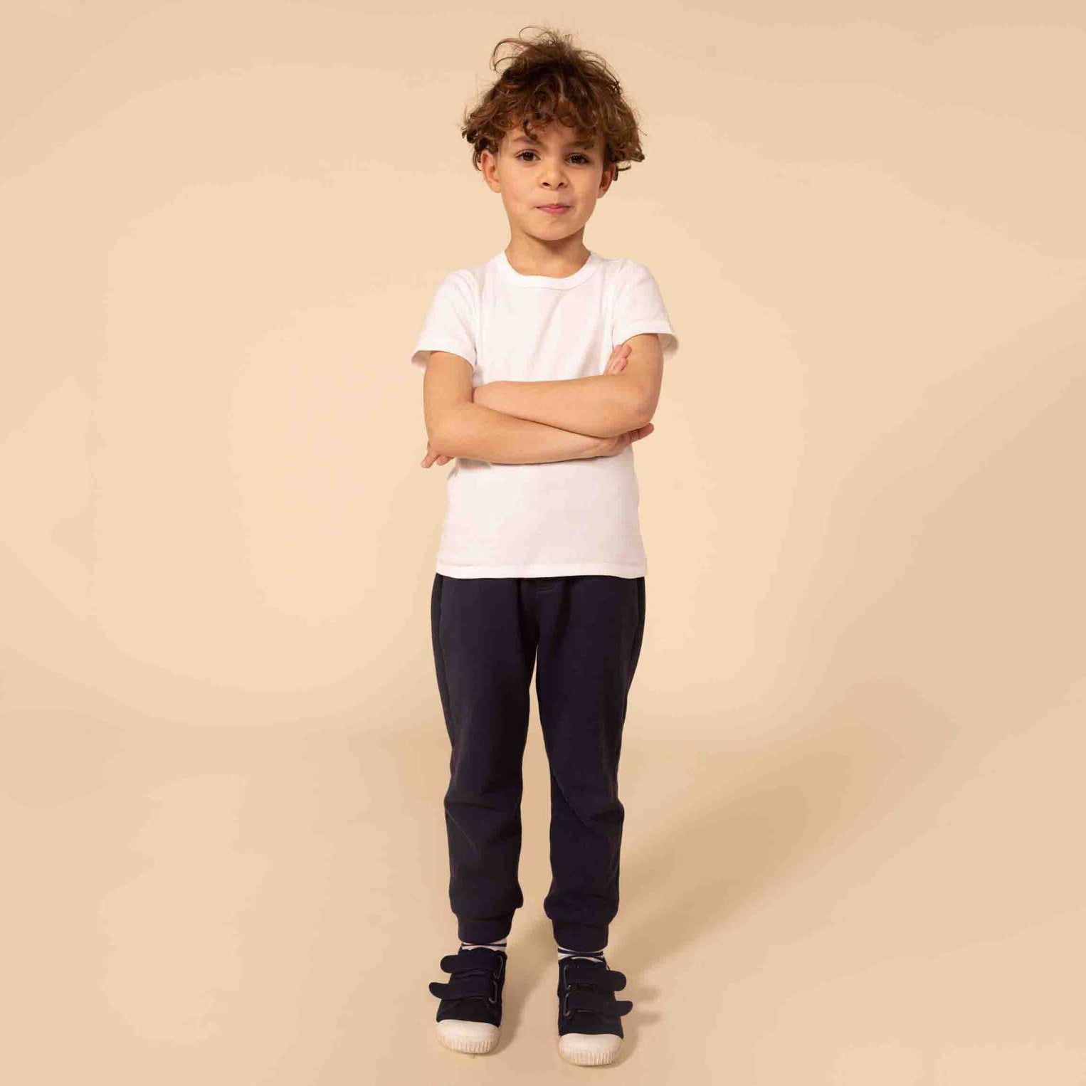 Boys White Cotton T-Shirt Set(2 Pack)