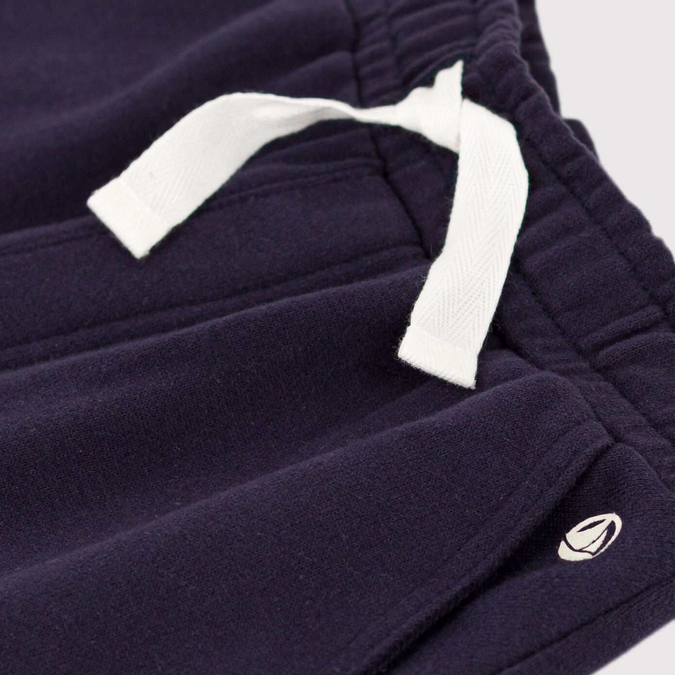 Boys Navy Logo Cotton Trousers
