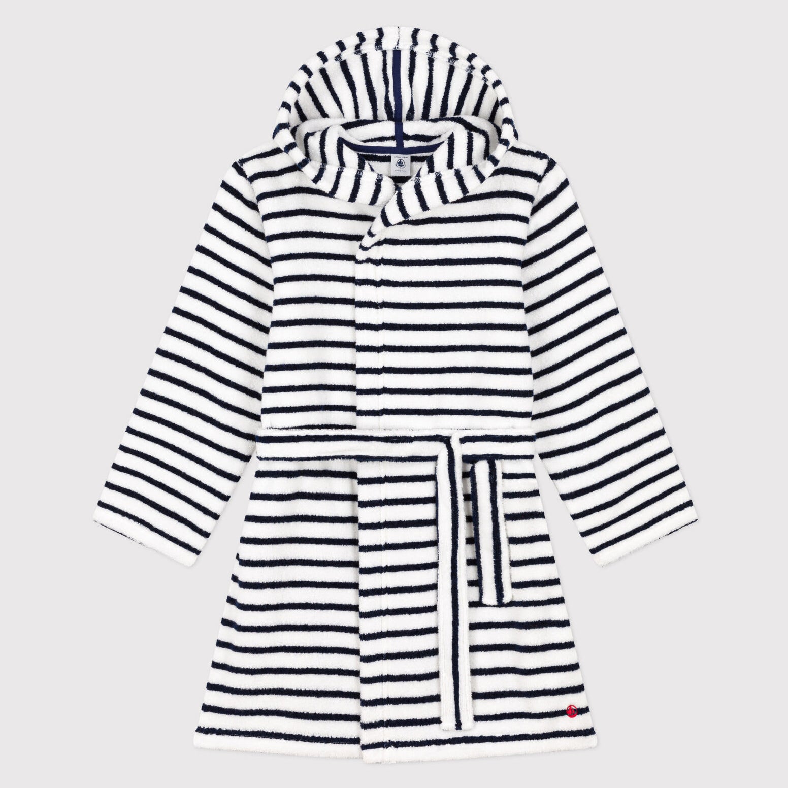 Boys & Girls Navy Stripes Cotton Bathrobe