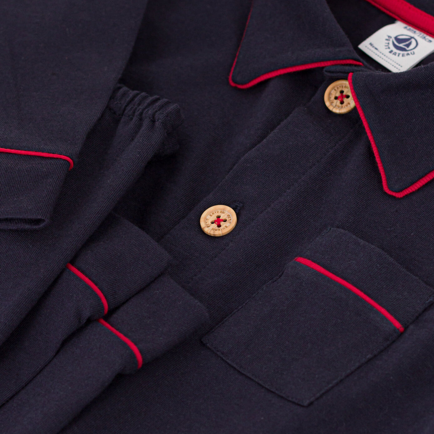Boys Navy Cotton Nightwear Set