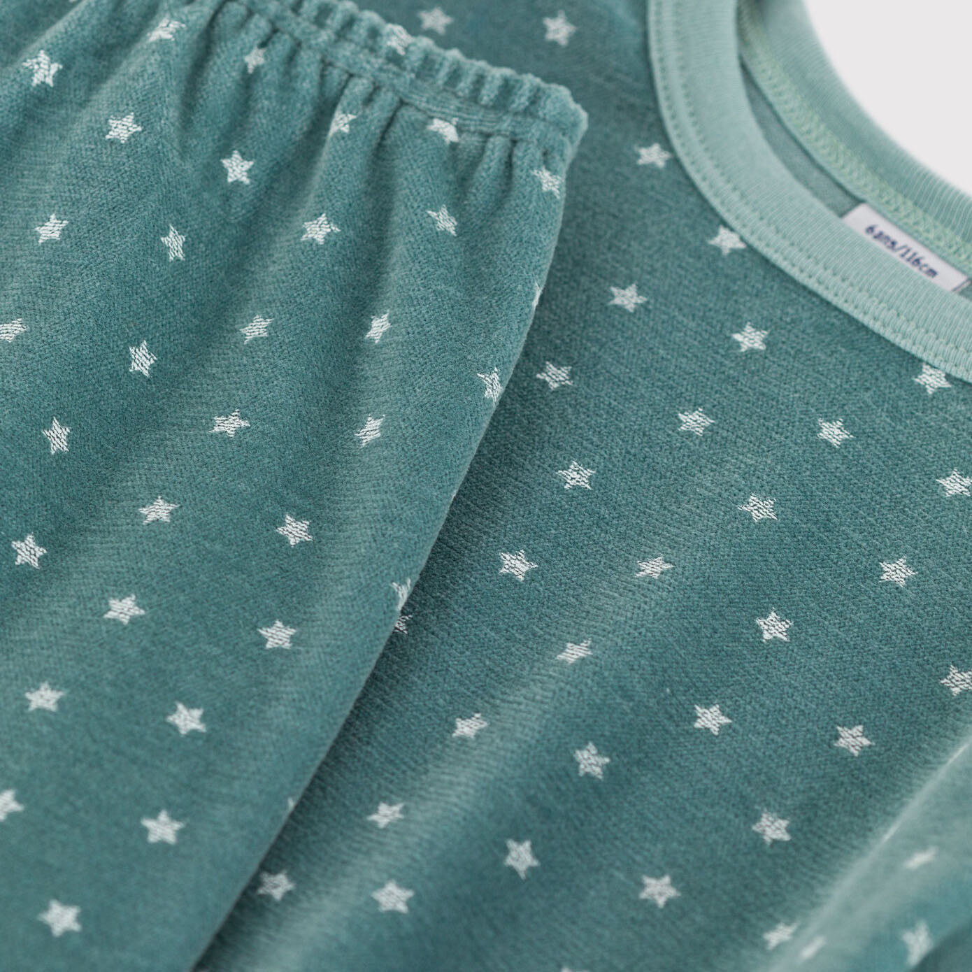 Boys Green Stars Cotton Nightwear Set