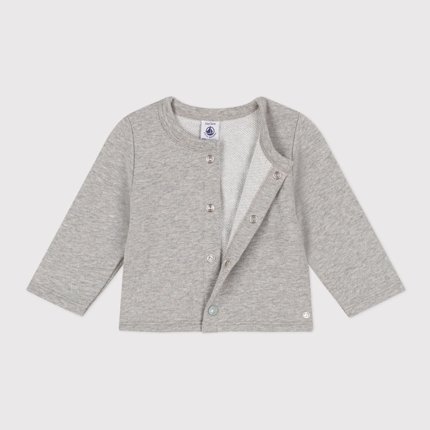 Baby Boys & Girls Grey Cotton Cardigan