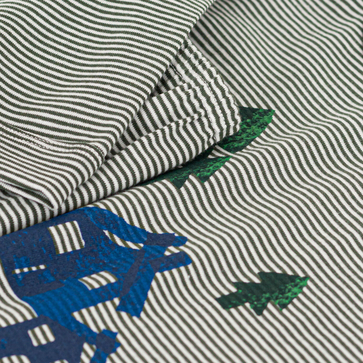 Boys Green Stripes Cotton Nightwear Set