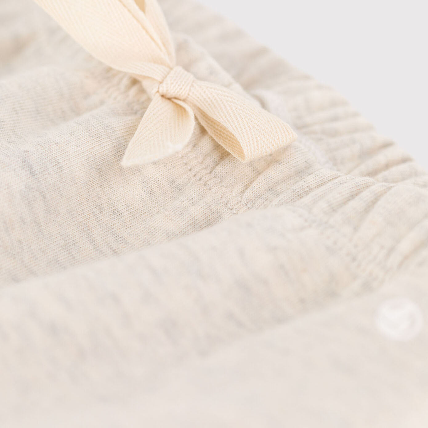 Baby Boys & Girls Grey Cotton Trousers
