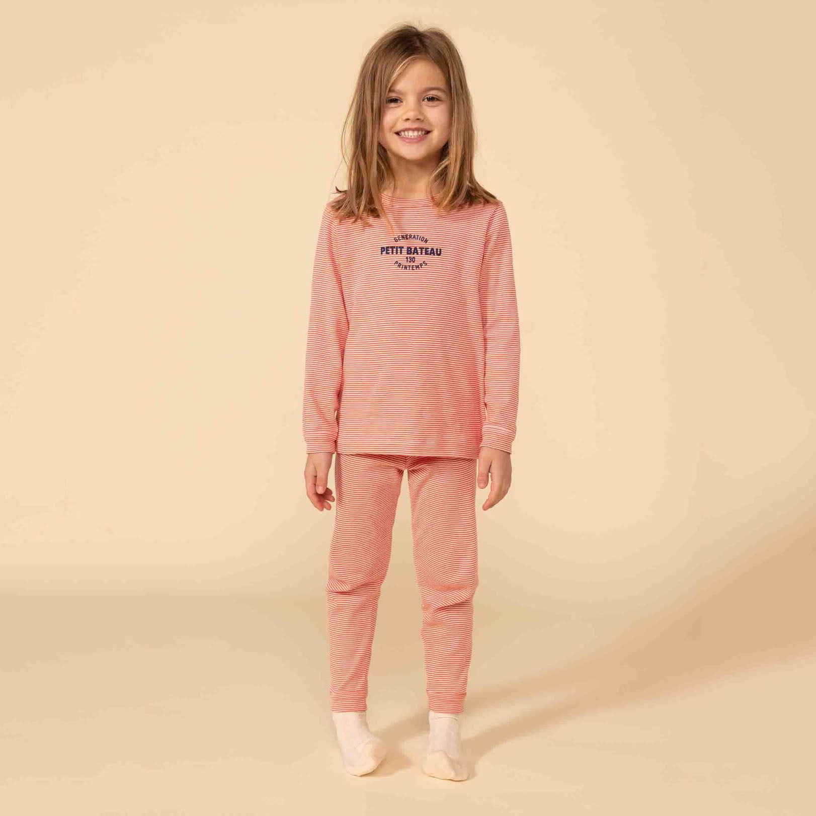 Boys & Girls Red Stripes Cotton Nightwear Set