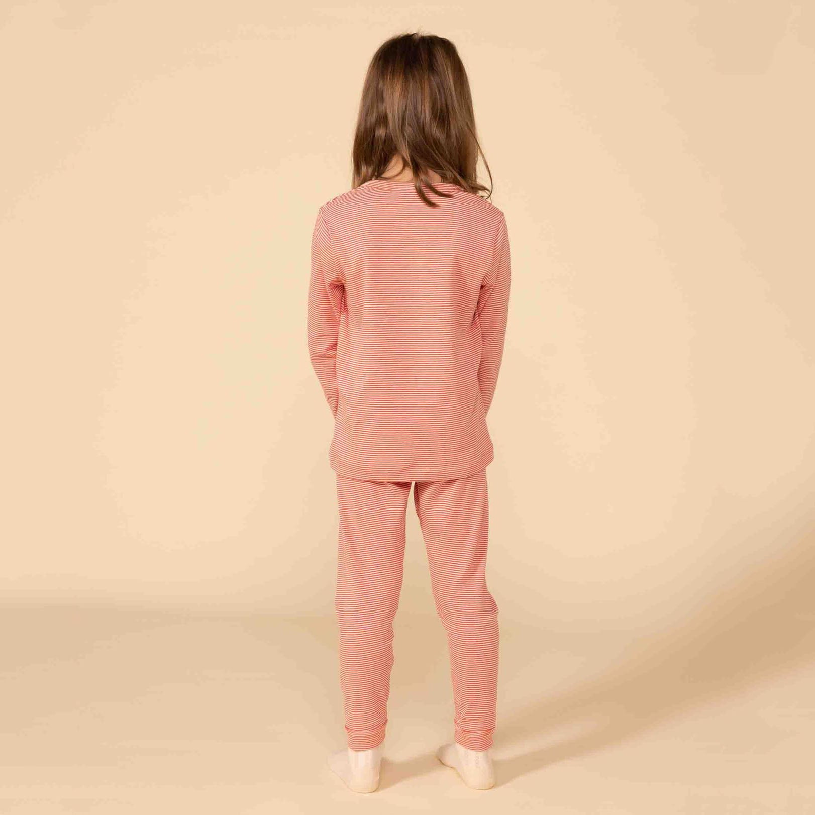 Boys & Girls Red Stripes Cotton Nightwear Set