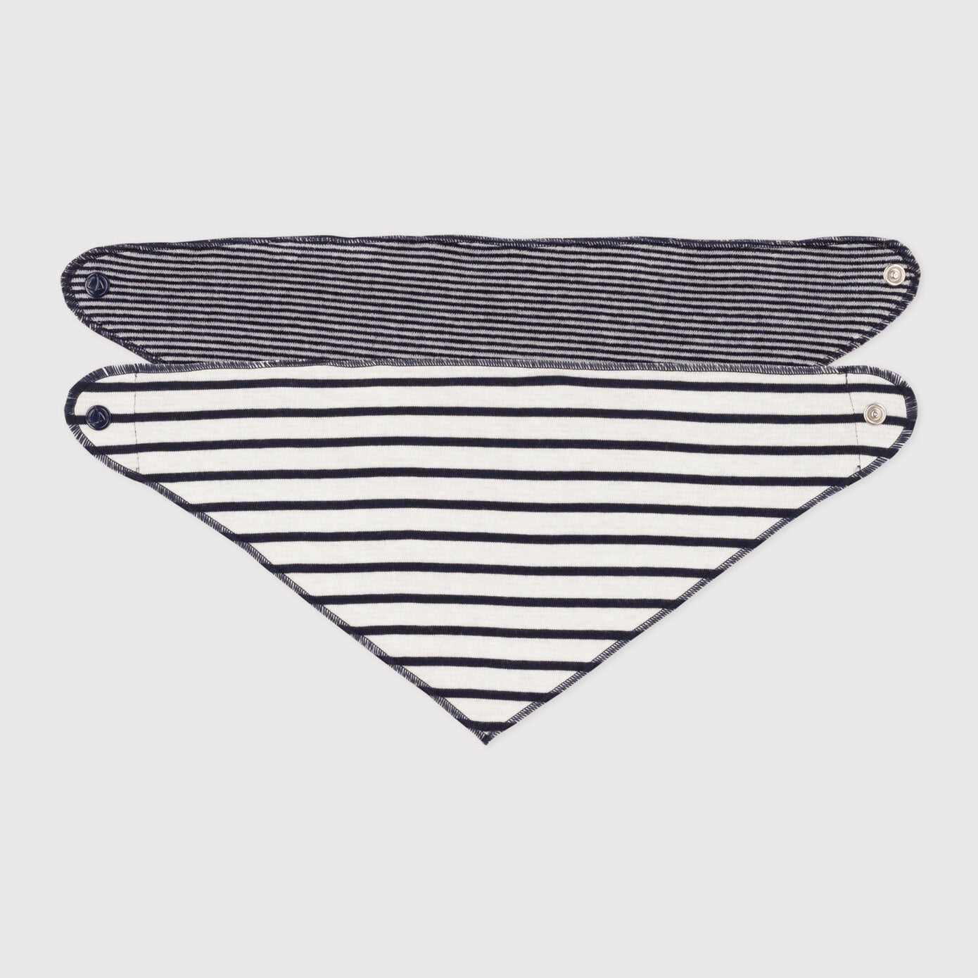 Baby Boys & Girls Black Stripes Cotton Bib Set(2 Pack)