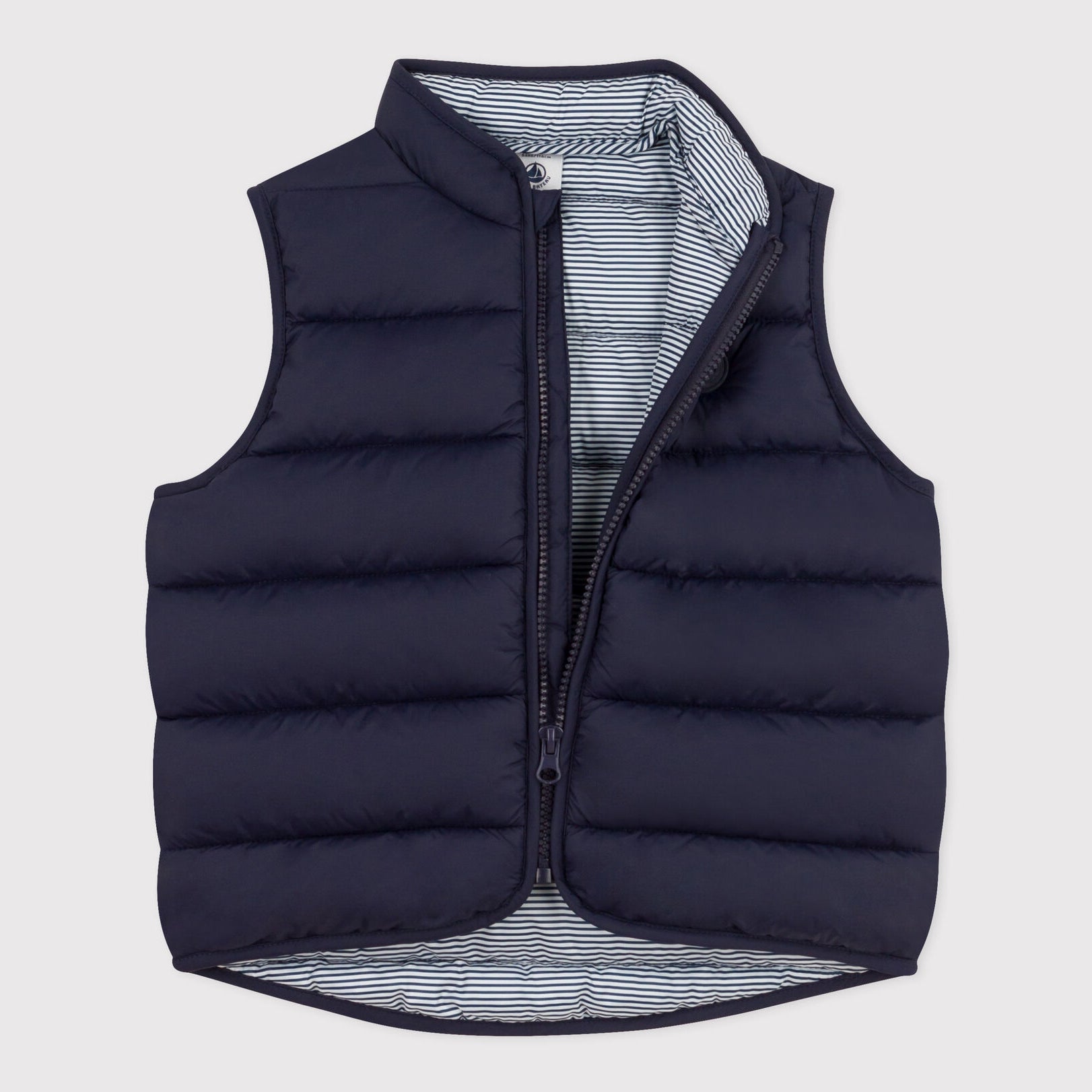Boys Navy Padded Gilet