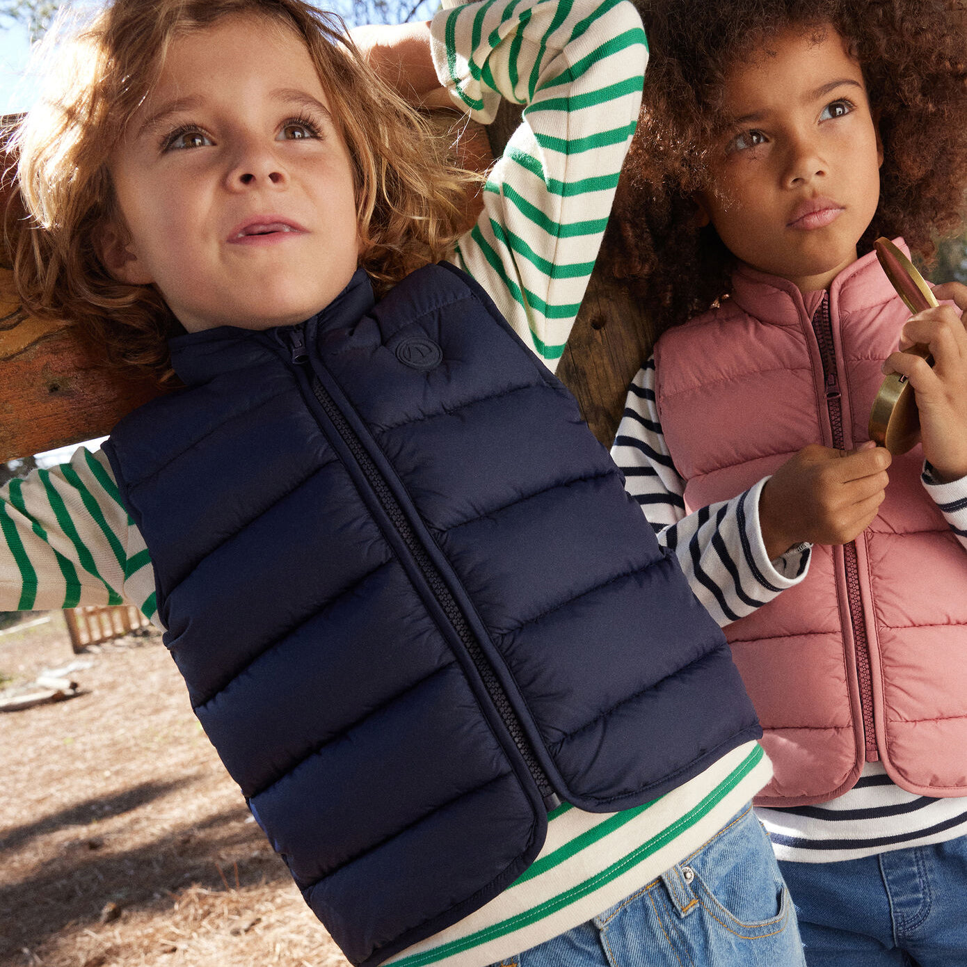 Boys Navy Padded Gilet