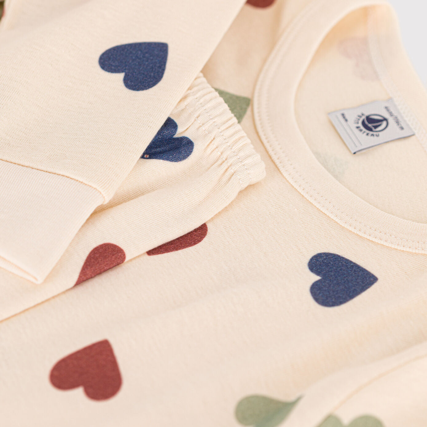 Boys & Girls Ivory Heart Cotton Nightwear Set