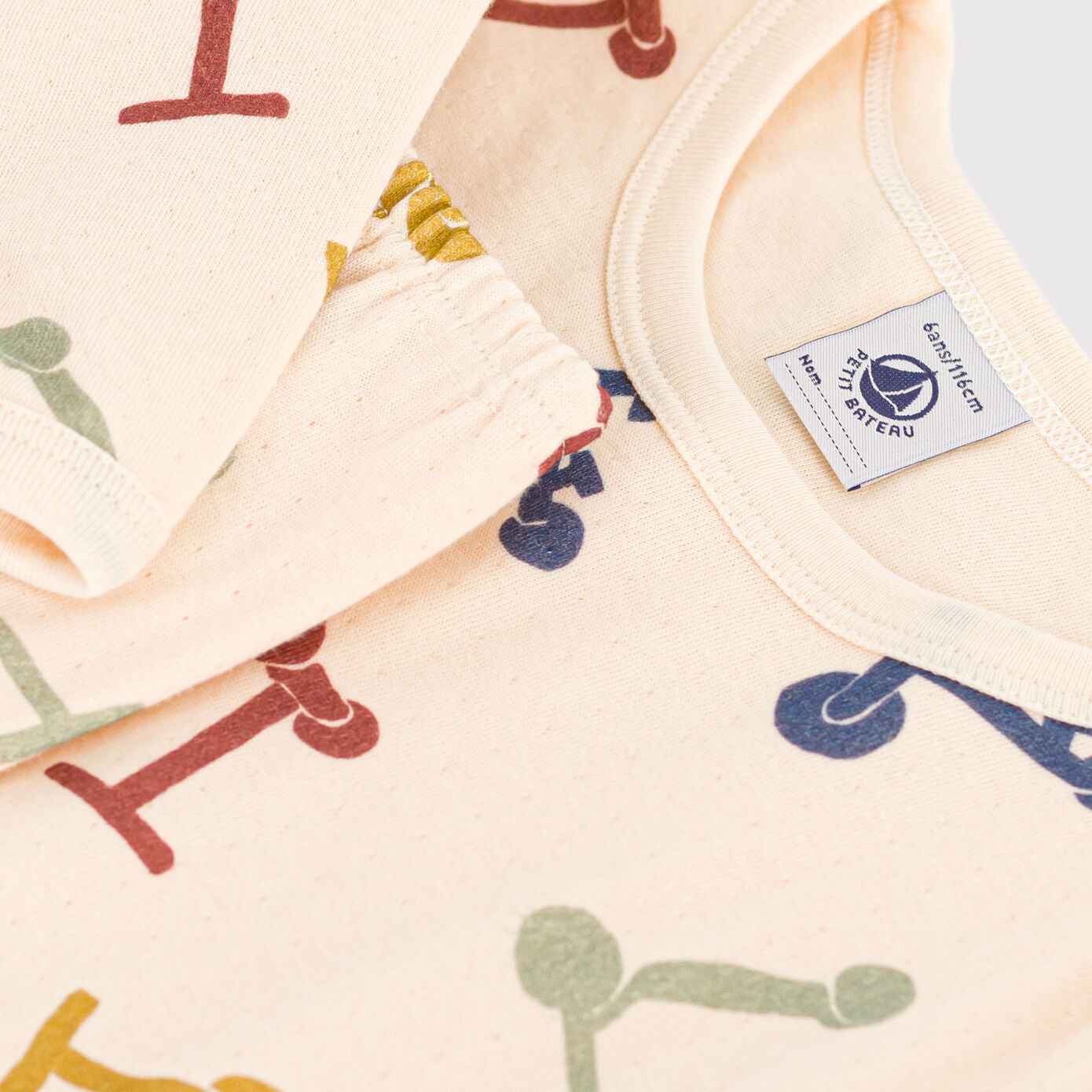 Boys & Girls Ivory Printed Cotton Nightwear Set