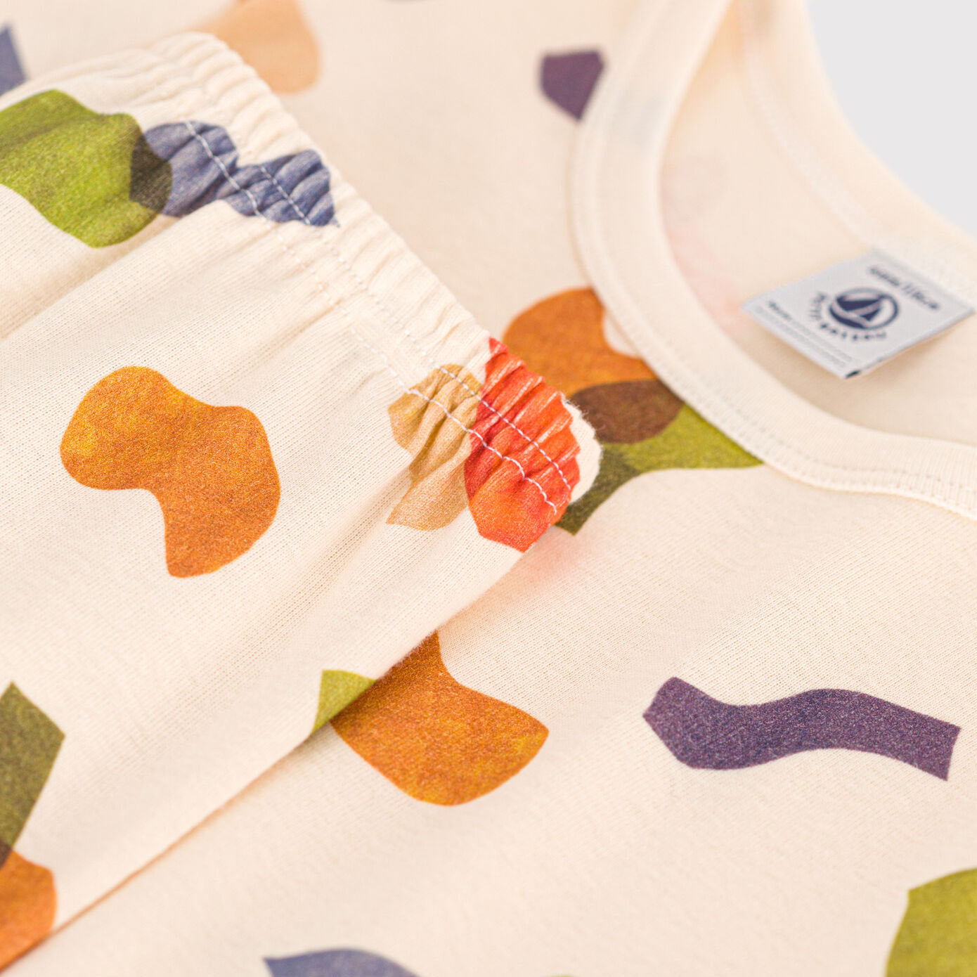 Boys & Girls Ivory Printed Cotton Nightwear Set