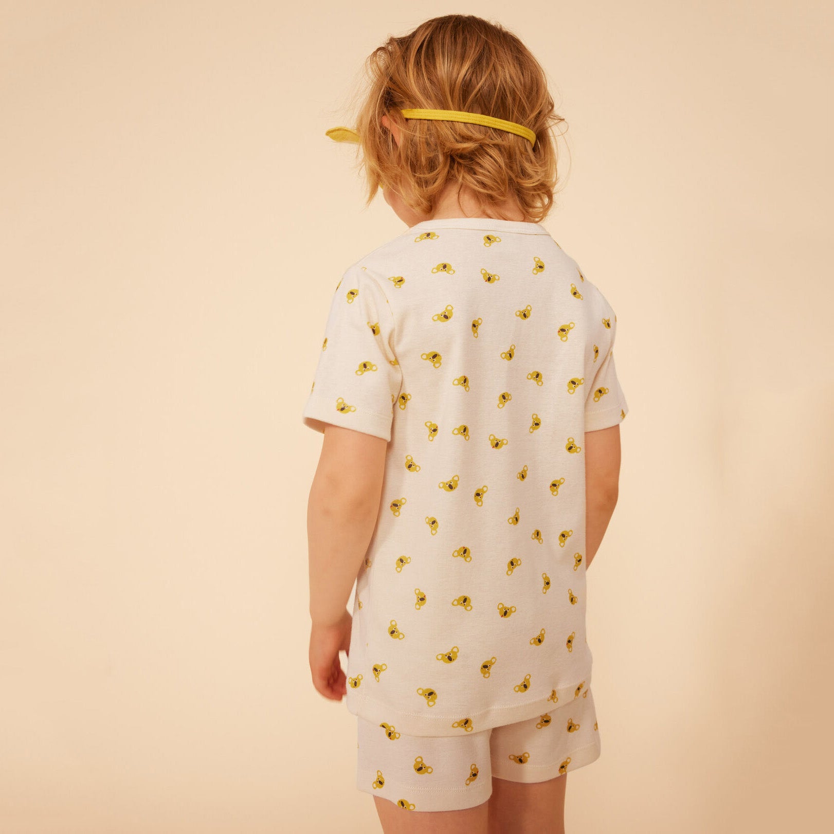 Boys & Girls Cream Printed Cotton Nightwear Set