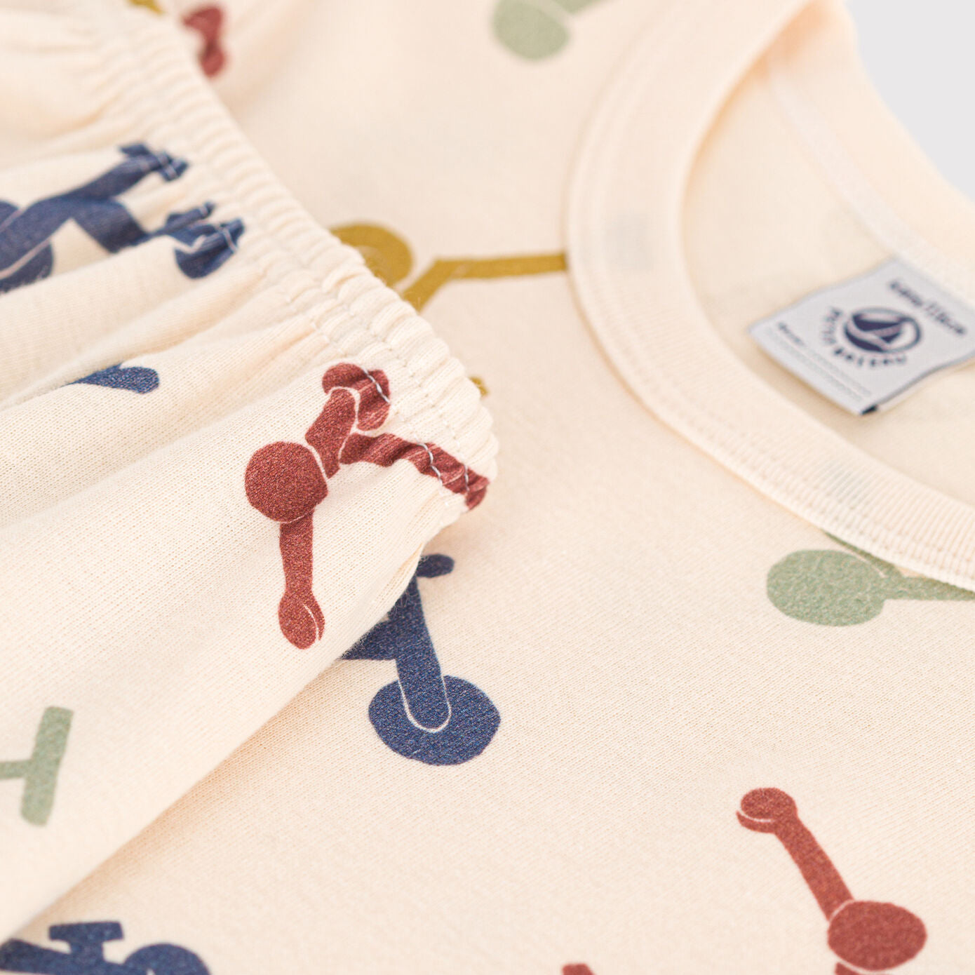 Boys & Girls Ivory Printed Cotton Nightwear Set