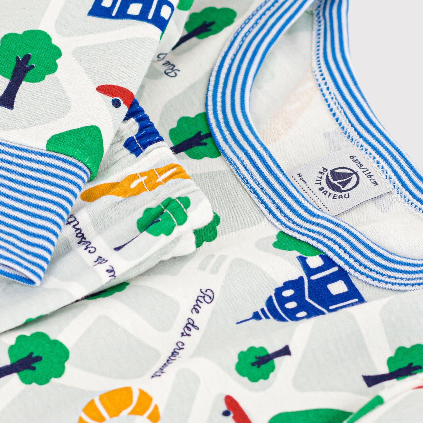 Boys & Girls Green Printed Cotton Nightwear Set