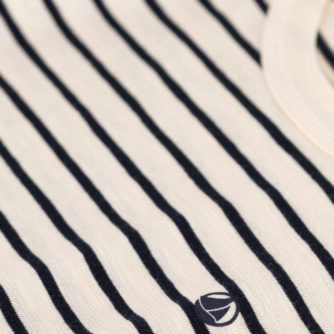 Boys Navy Stripes Cotton T-Shirt