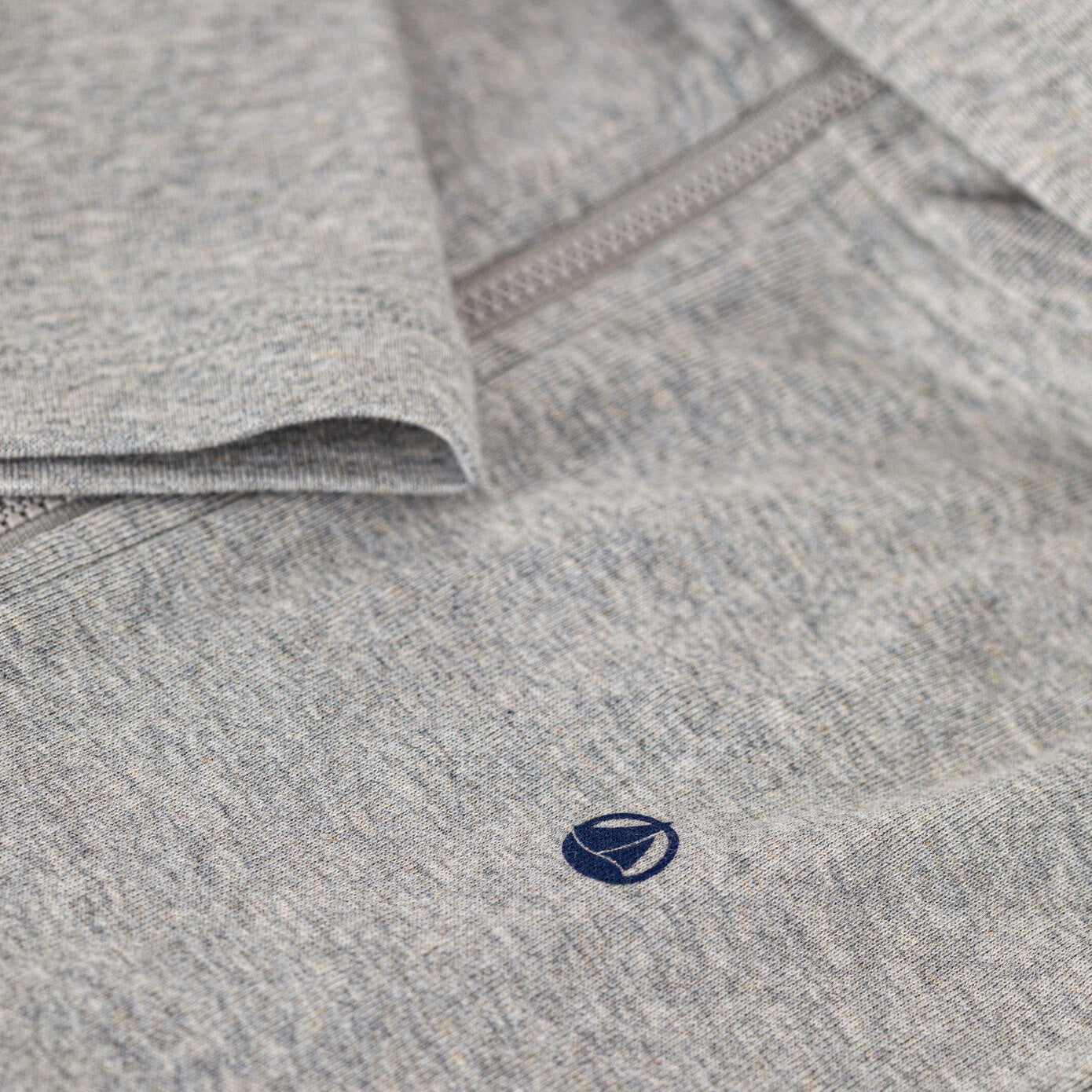 Boys Grey Cotton Zip-Up Top