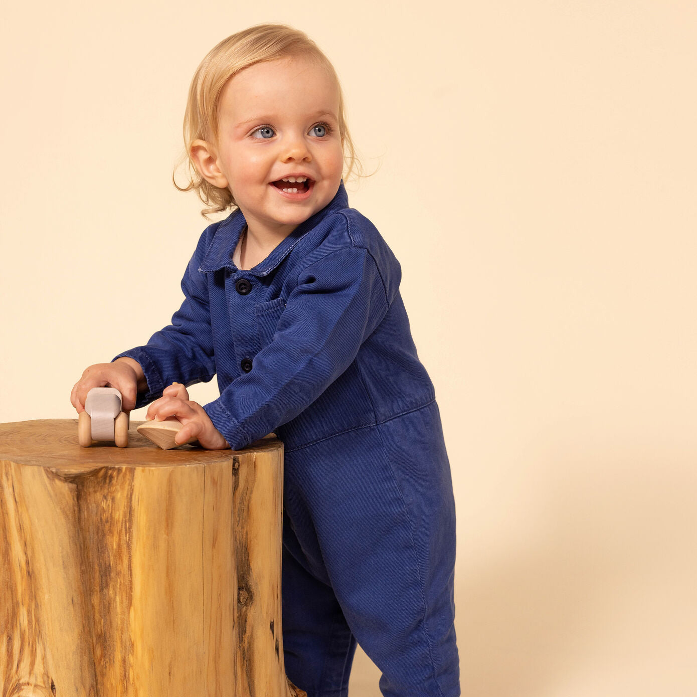 Baby Boys Blue Babysuit