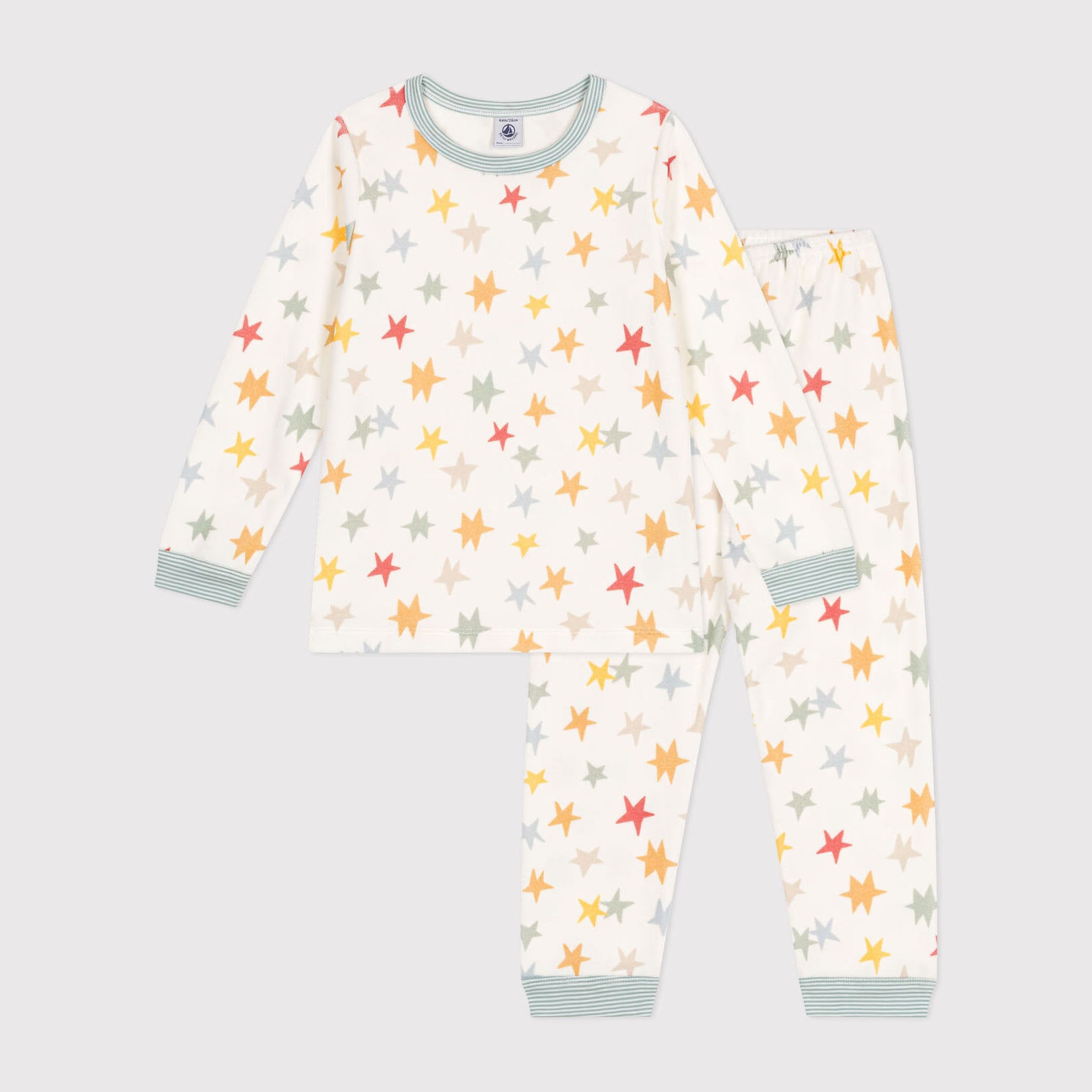 Boys & Girls White Stars Cotton Nightwear Set