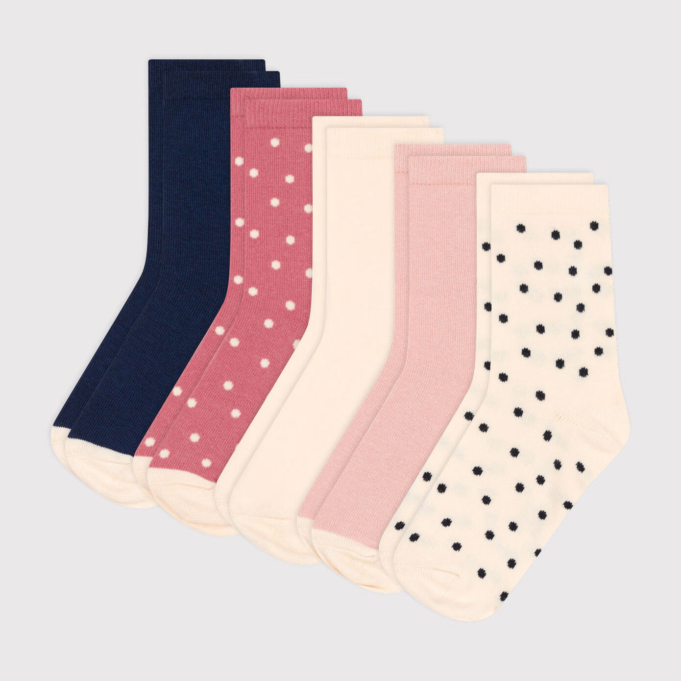 Girls Multicolor Cotton Socks Set(5 Pack)