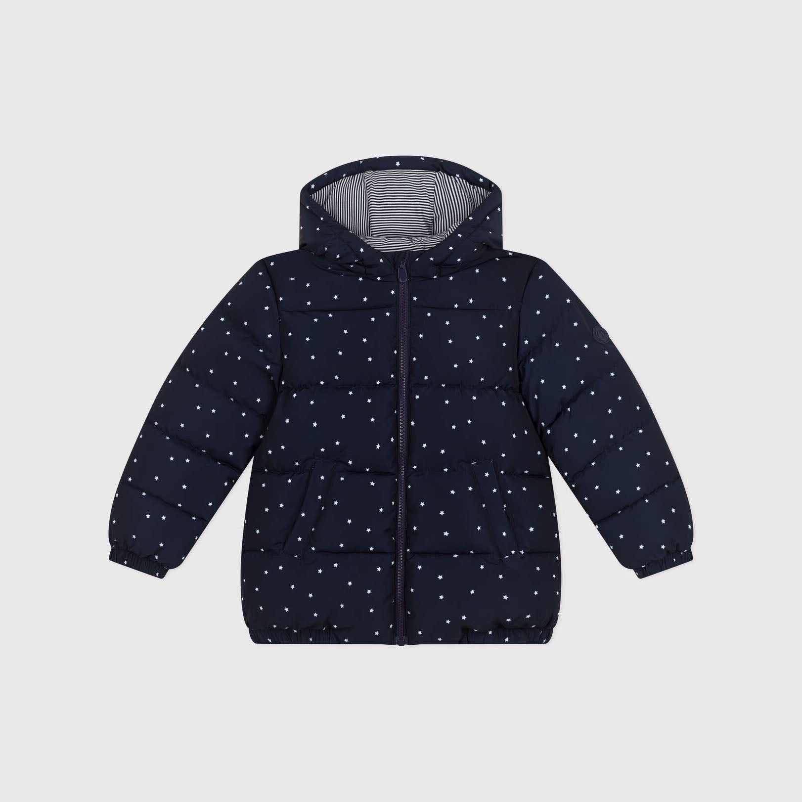 Girls Dark Blue Stars Padded Jacket