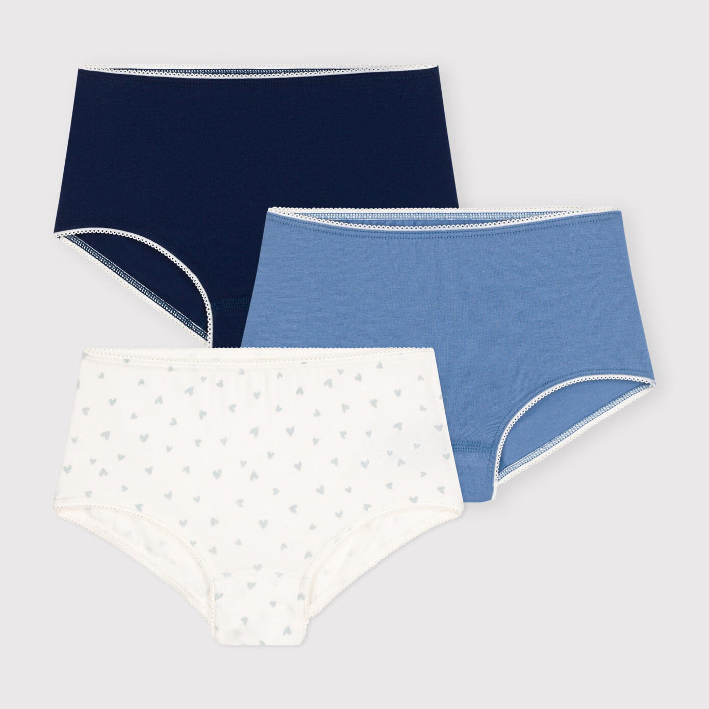 Girls Tricolor Cotton Underwear Set(3 Pack)