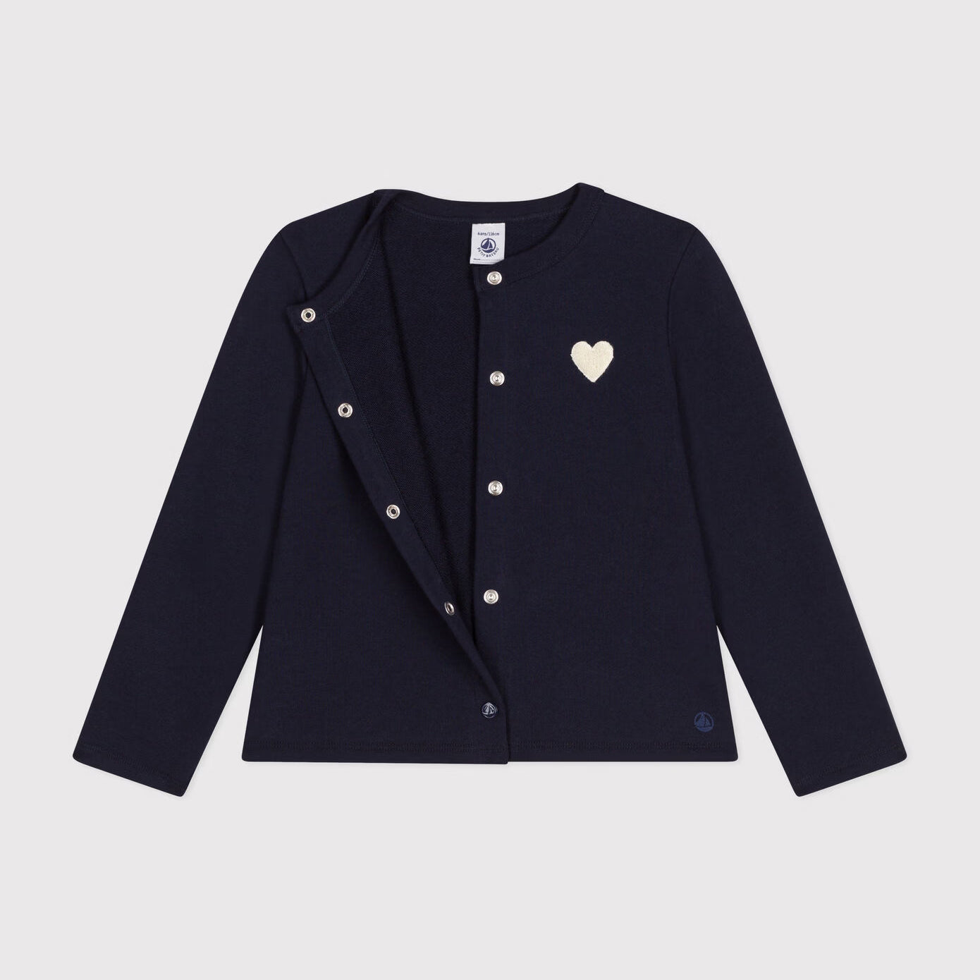 Girls Navy Cotton Cardigan