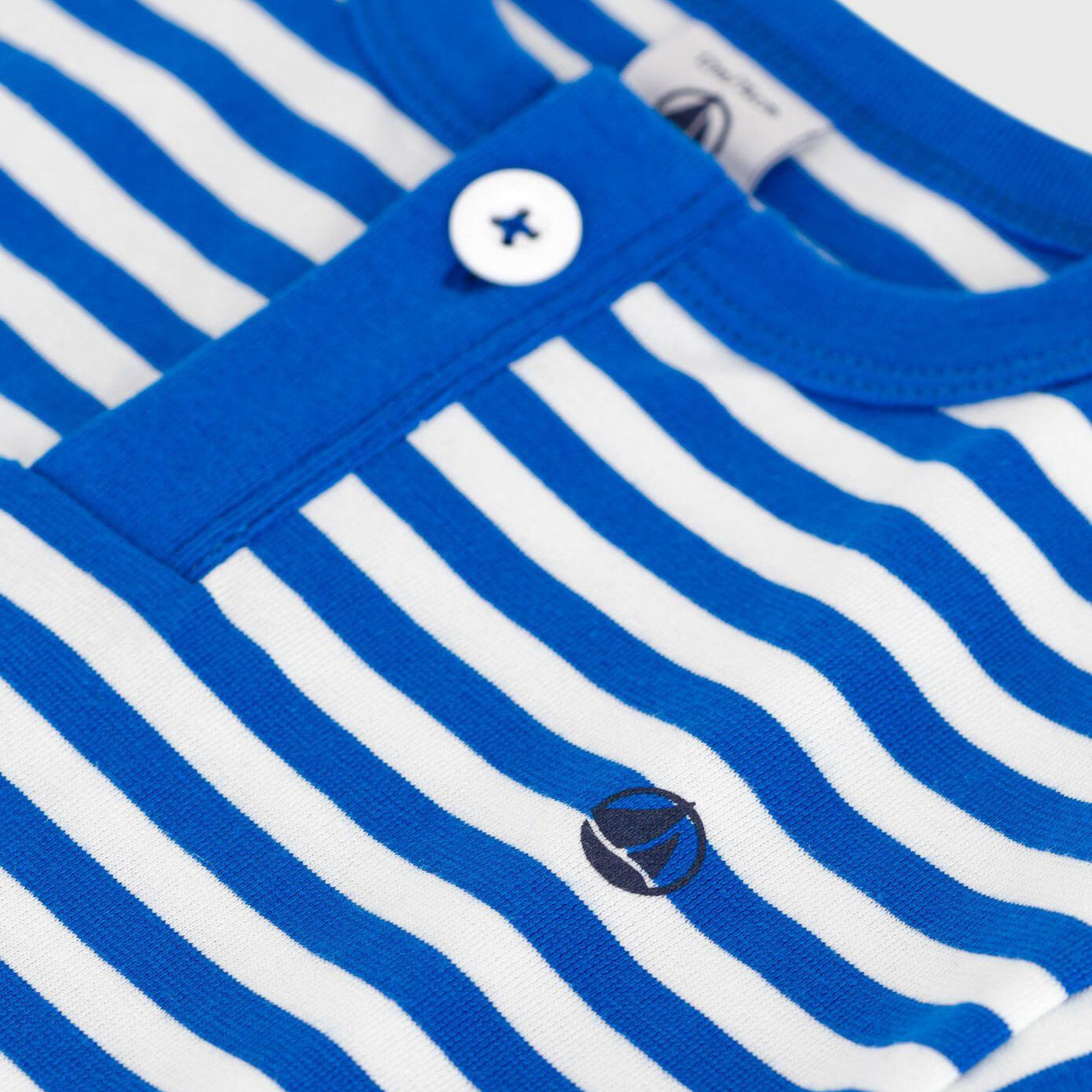 Baby Boys Blue Stripes Cotton T-Shirt