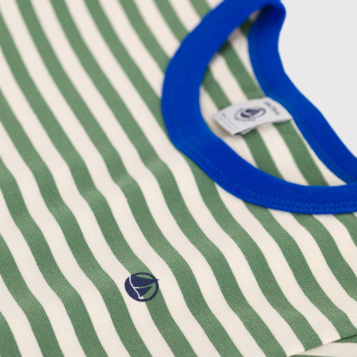Boys Green Stripes Cotton T-Shirt