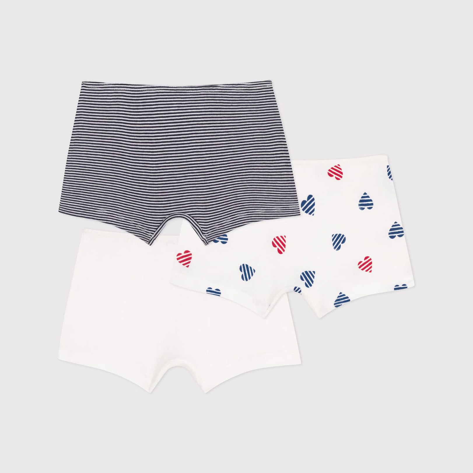 Girls Tricolor Cotton Underwear Set(3 Pack)