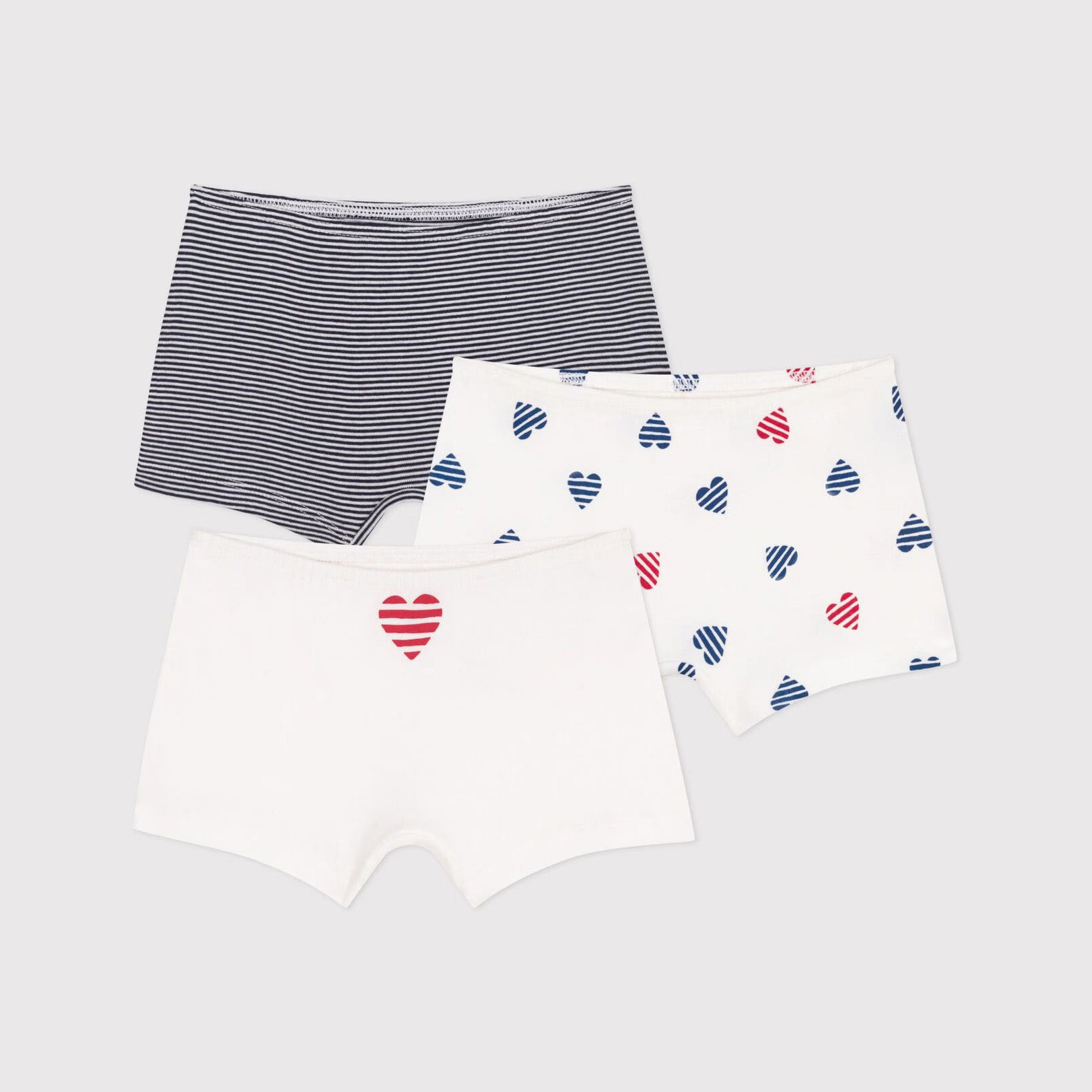 Girls Tricolor Cotton Underwear Set(3 Pack)