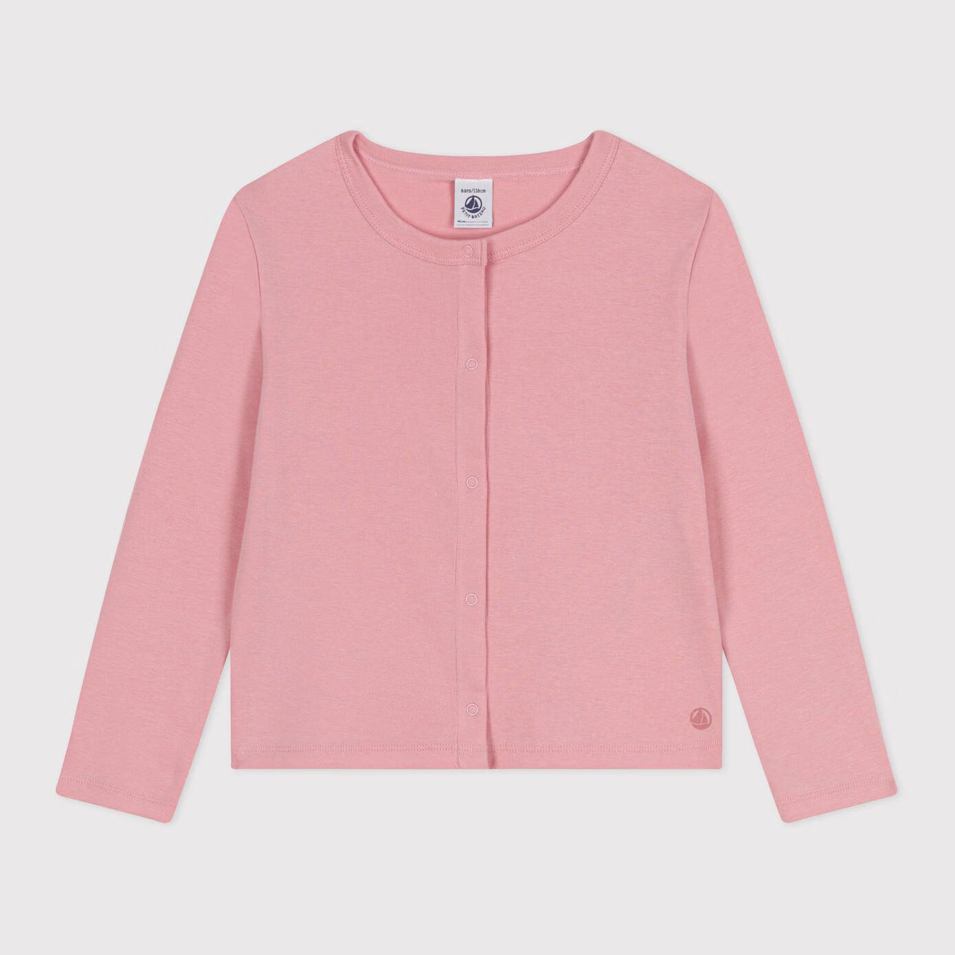 Girls Pink Logo Cotton Cardigan