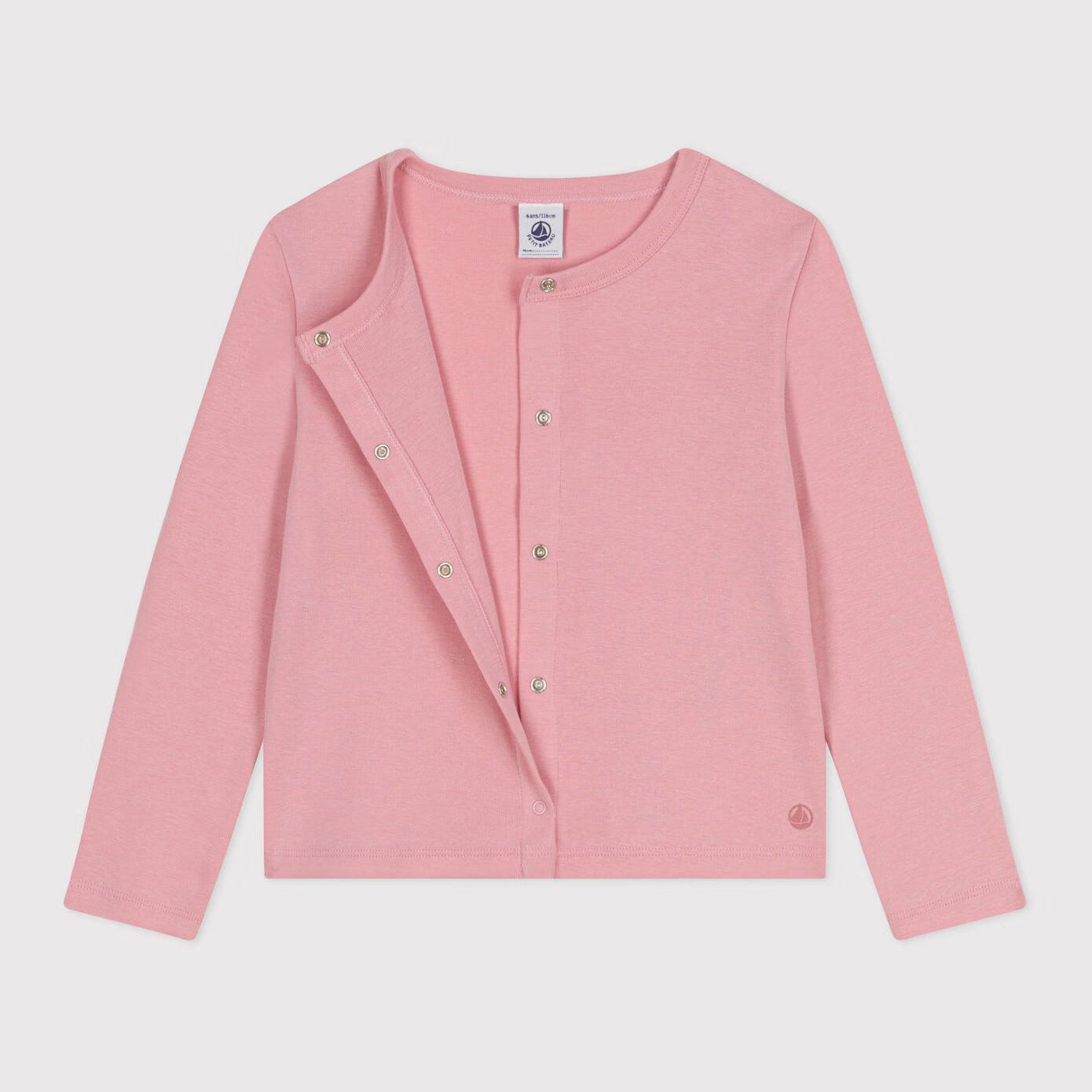 Girls Pink Logo Cotton Cardigan