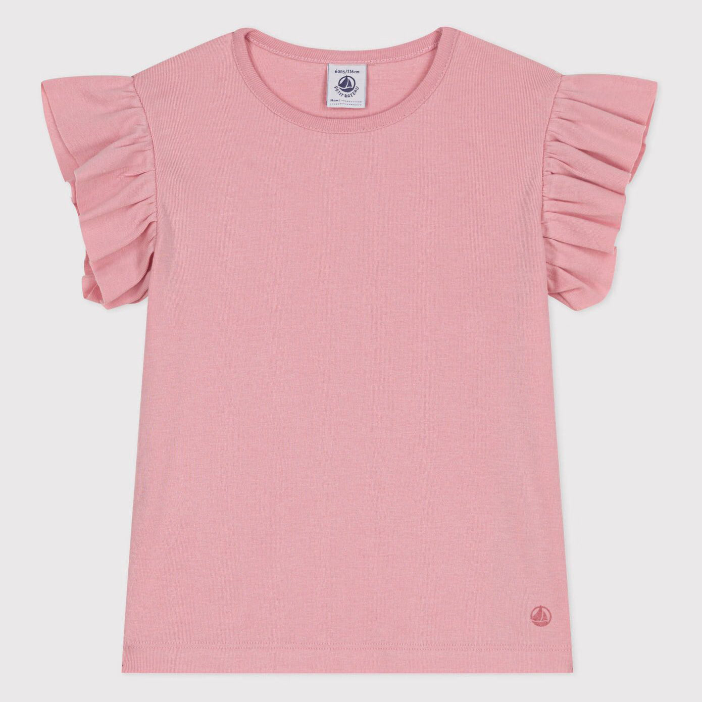 Girls Pink Logo Cotton T-Shirt