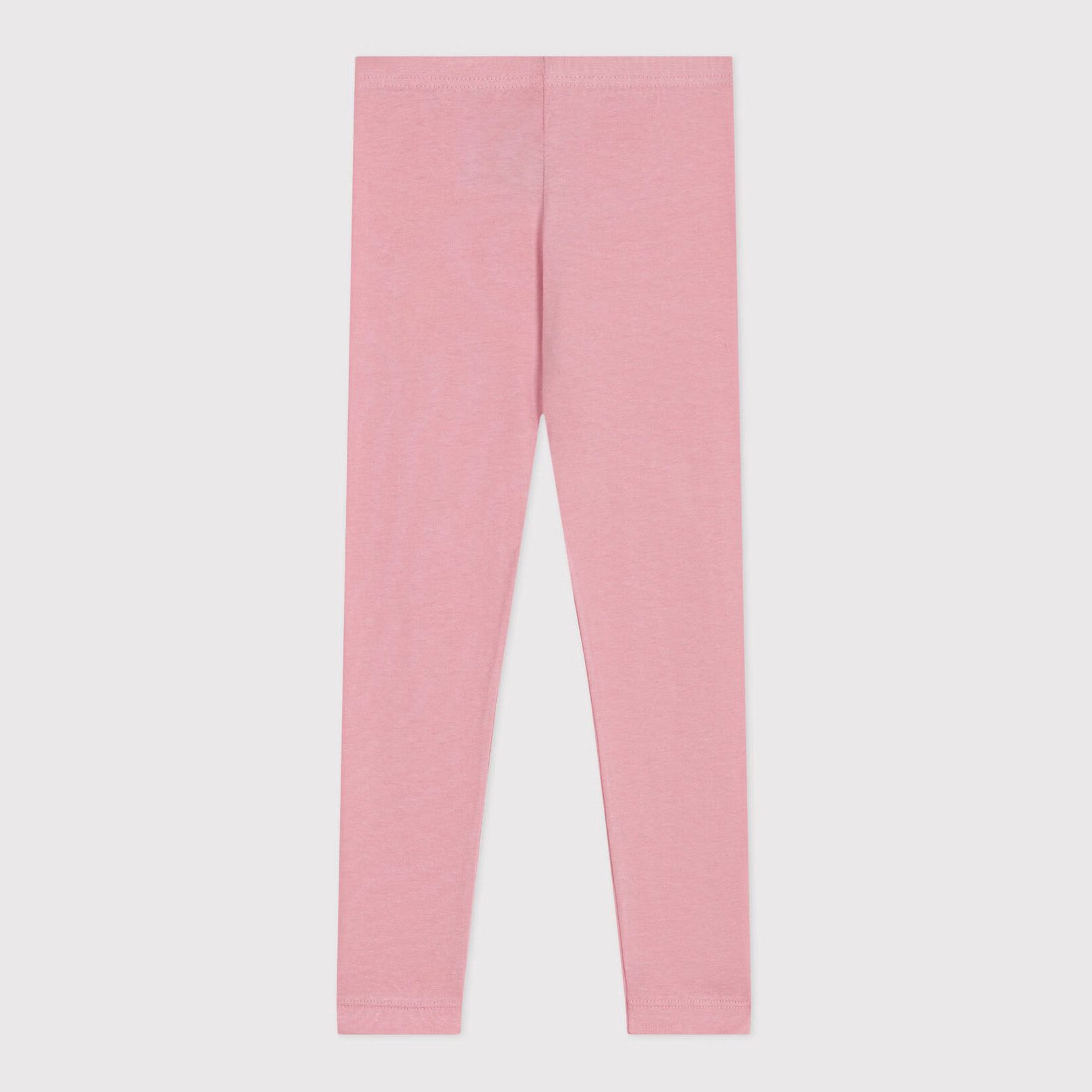 Girls Pink Logo Cotton Leggings