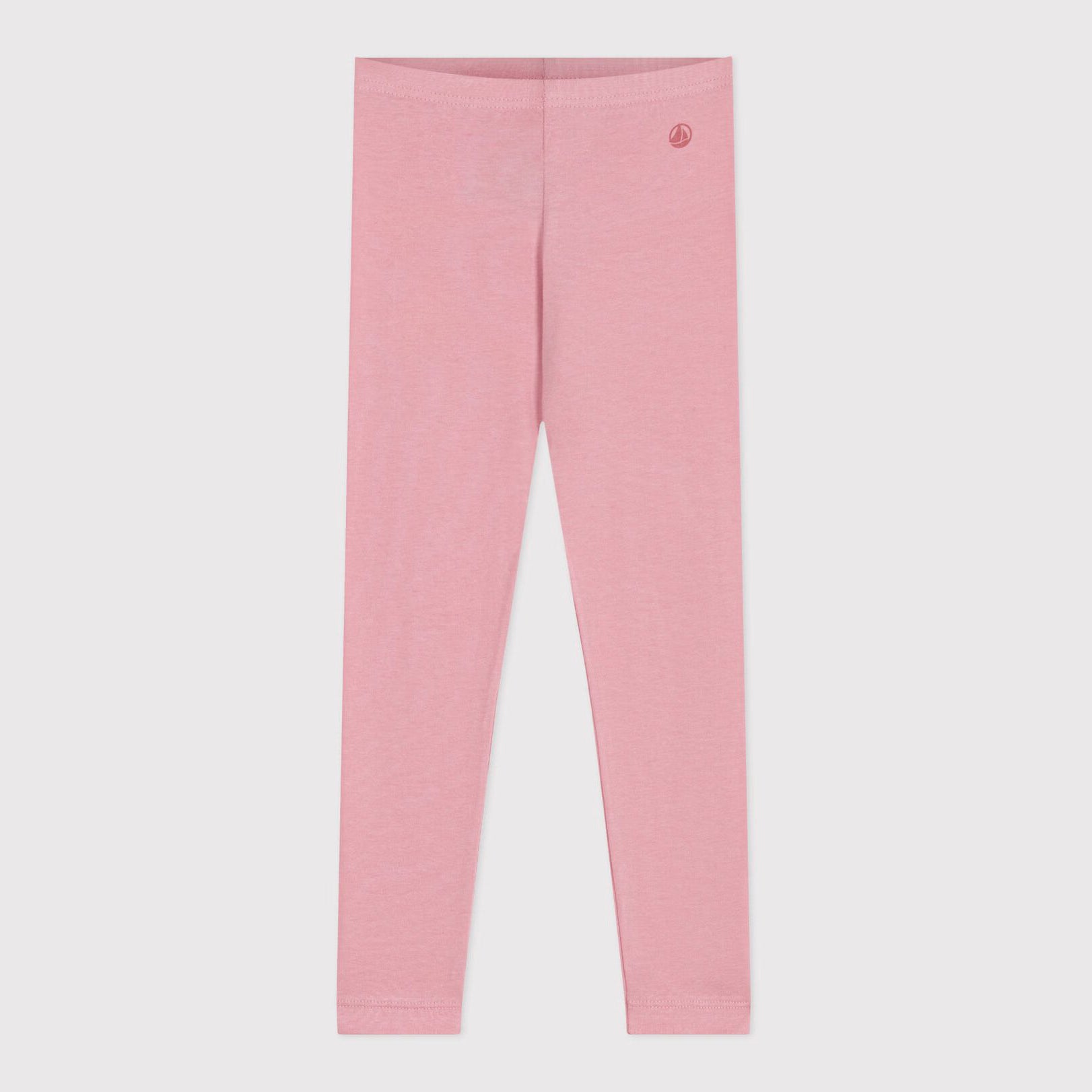 Girls Pink Logo Cotton Leggings