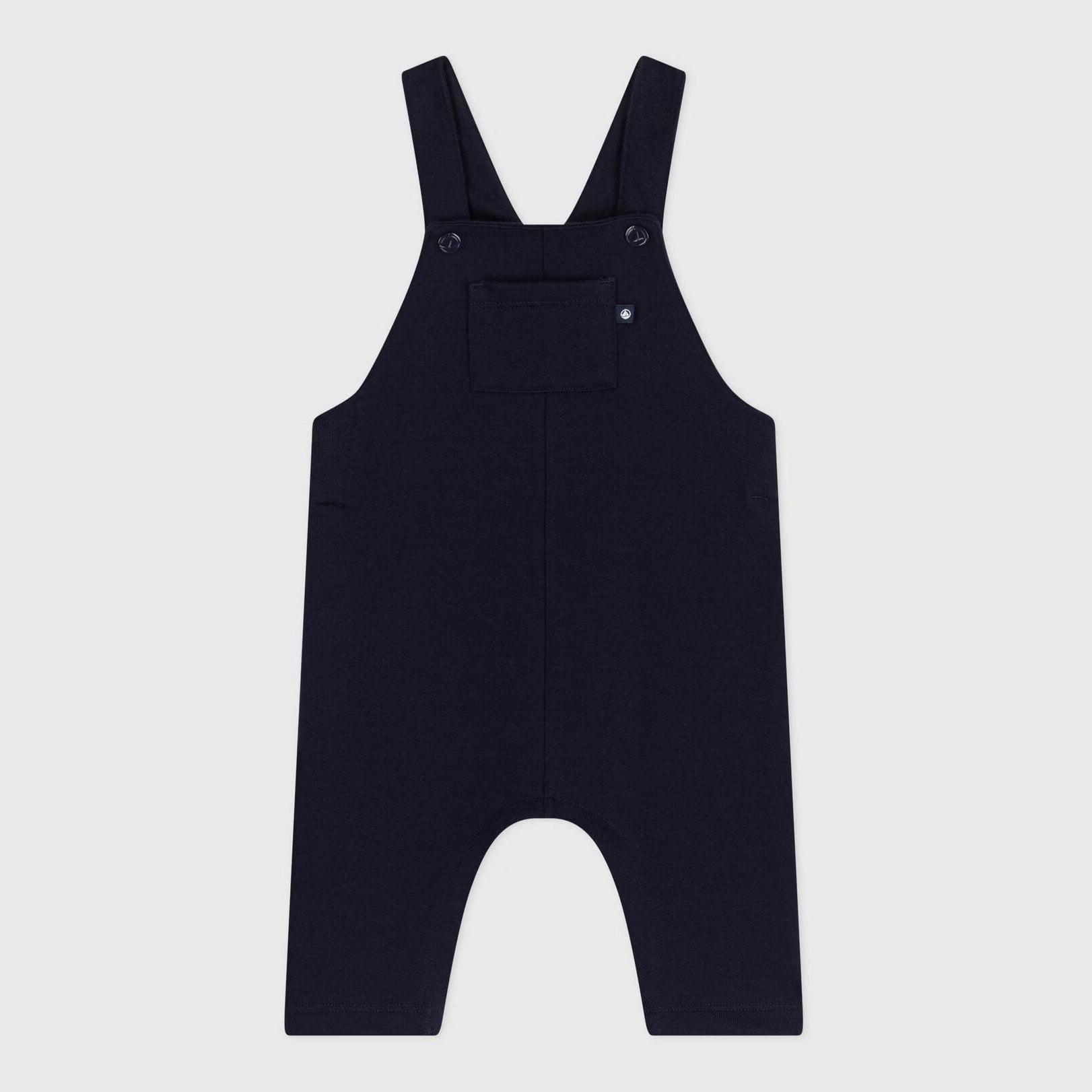 Baby Boys & Girls Navy Cotton Jumpsuit