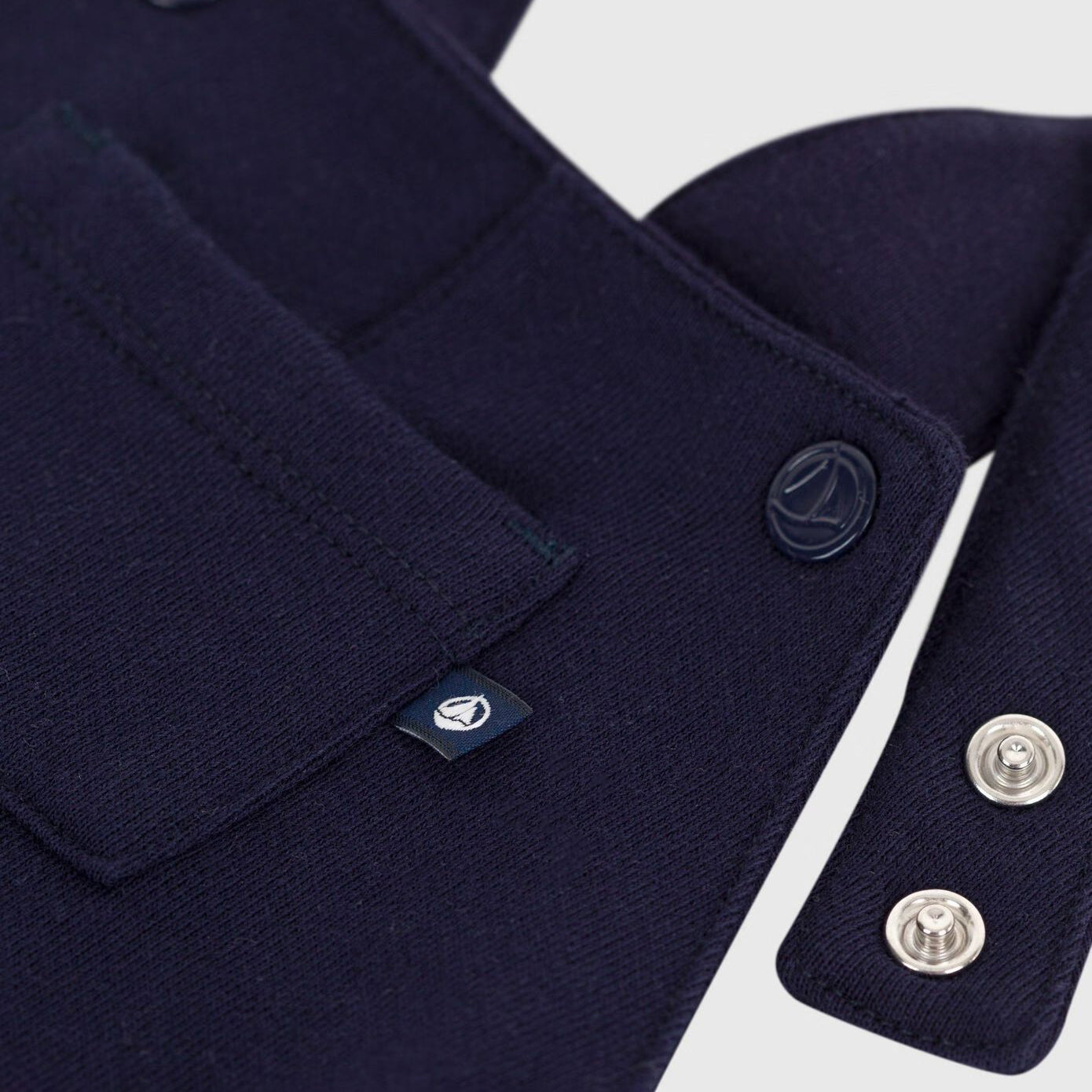 Baby Boys & Girls Navy Cotton Jumpsuit