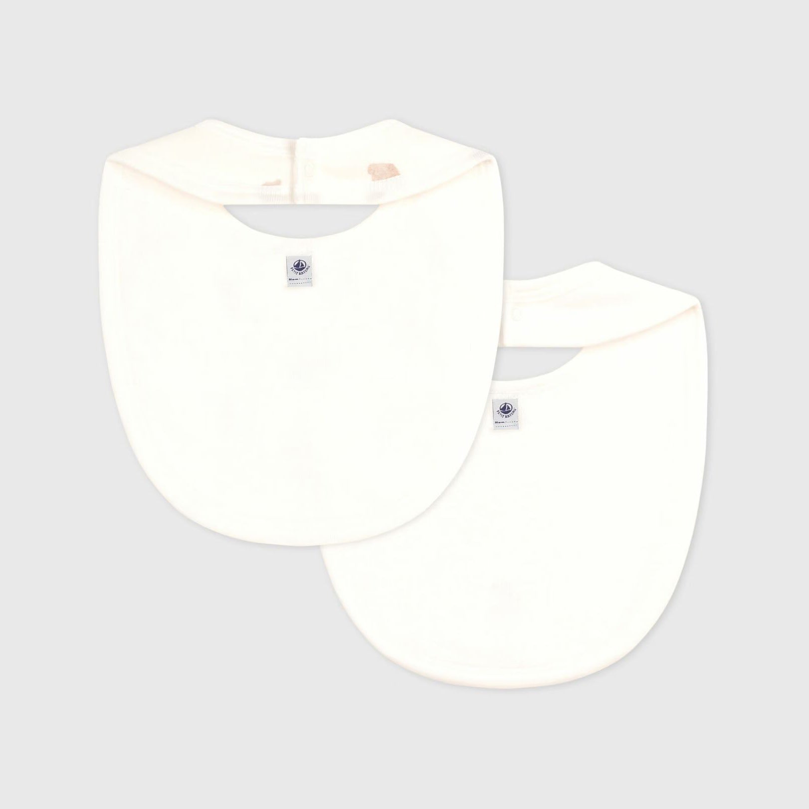 Baby Boys & Girls White Bear Printed Cotton Bib Set(2 Pack)