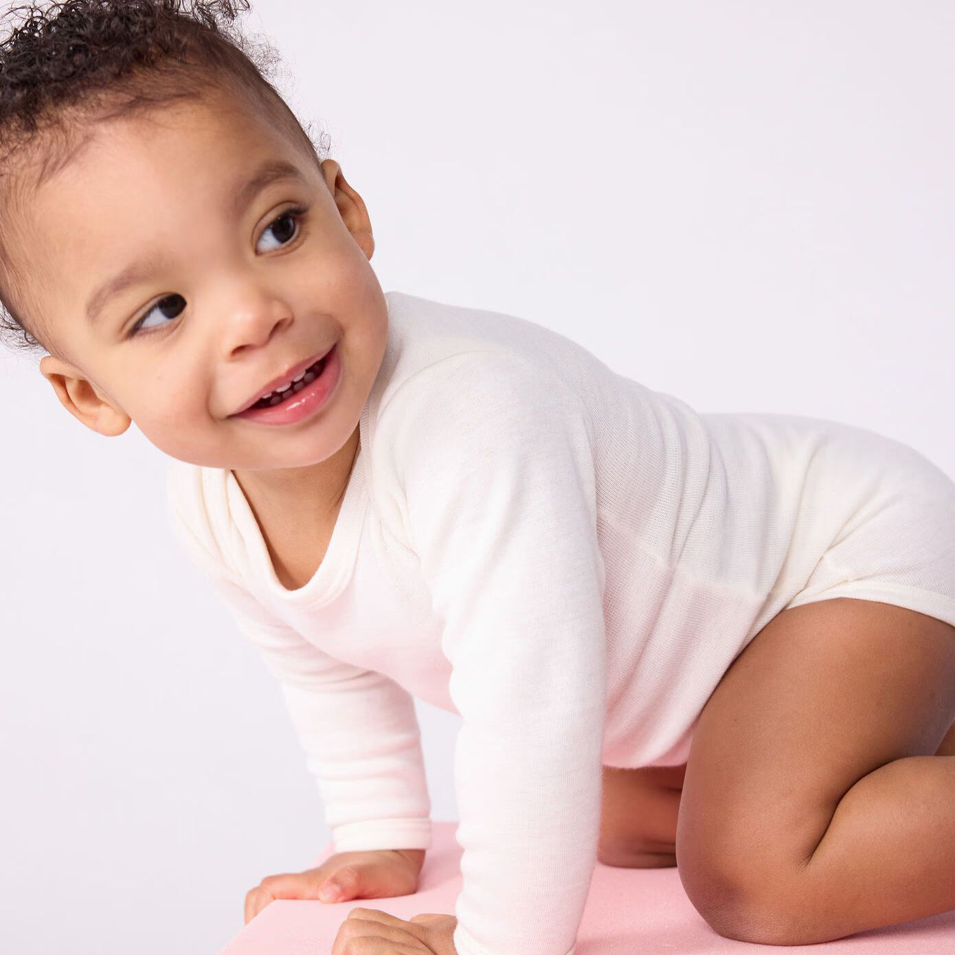 Baby Boys & Girls White Cotton Babysuit