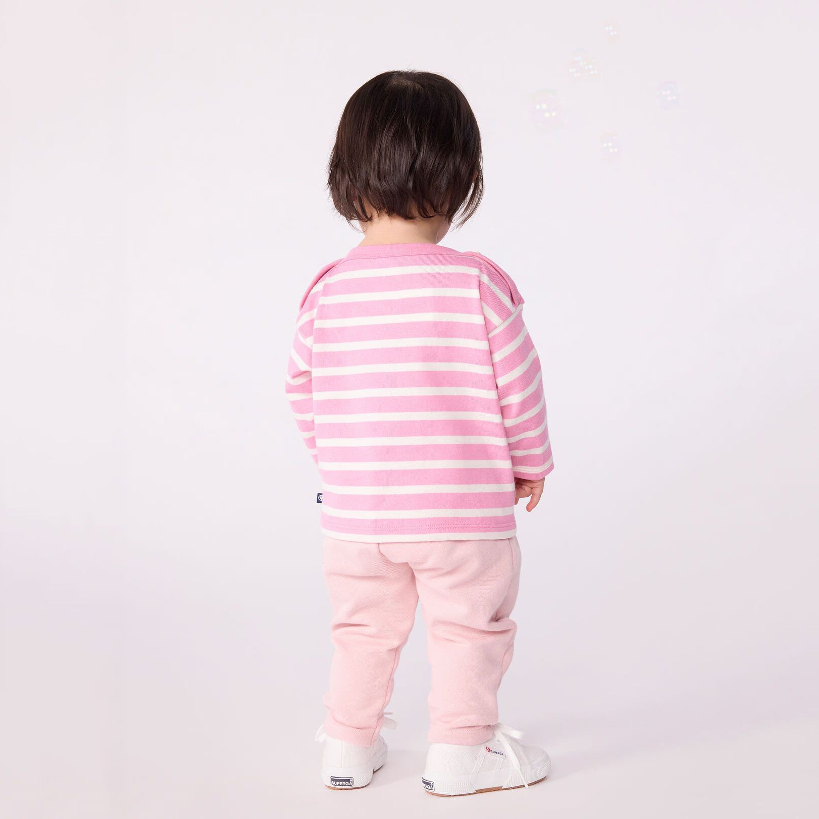 Baby Girls Pink Stripes Cotton T-Shirt