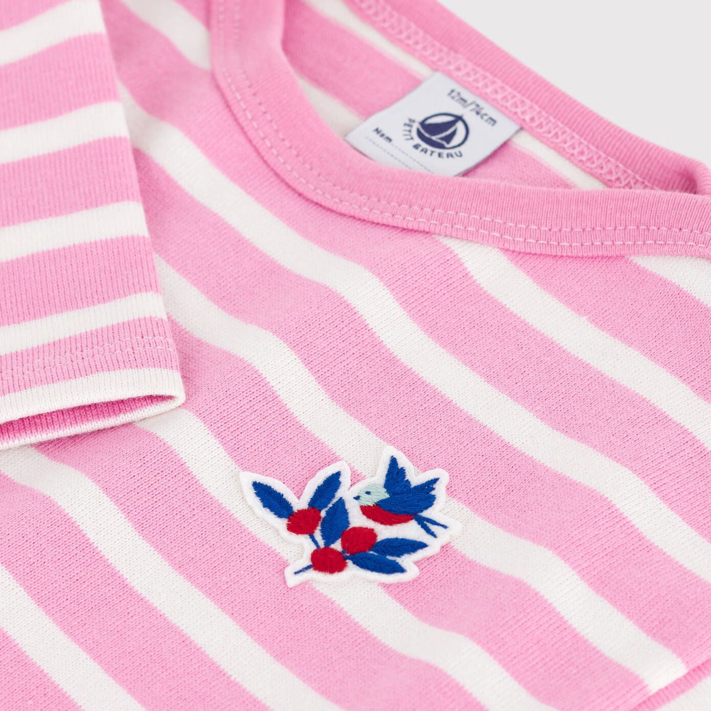 Baby Girls Pink Stripes Cotton T-Shirt